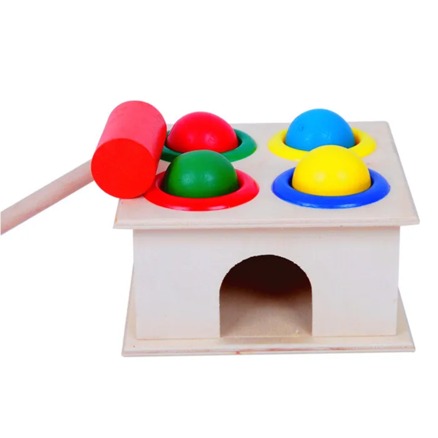 Caja Martillo Didactico Motricidad Juguete Madera Montessori-2