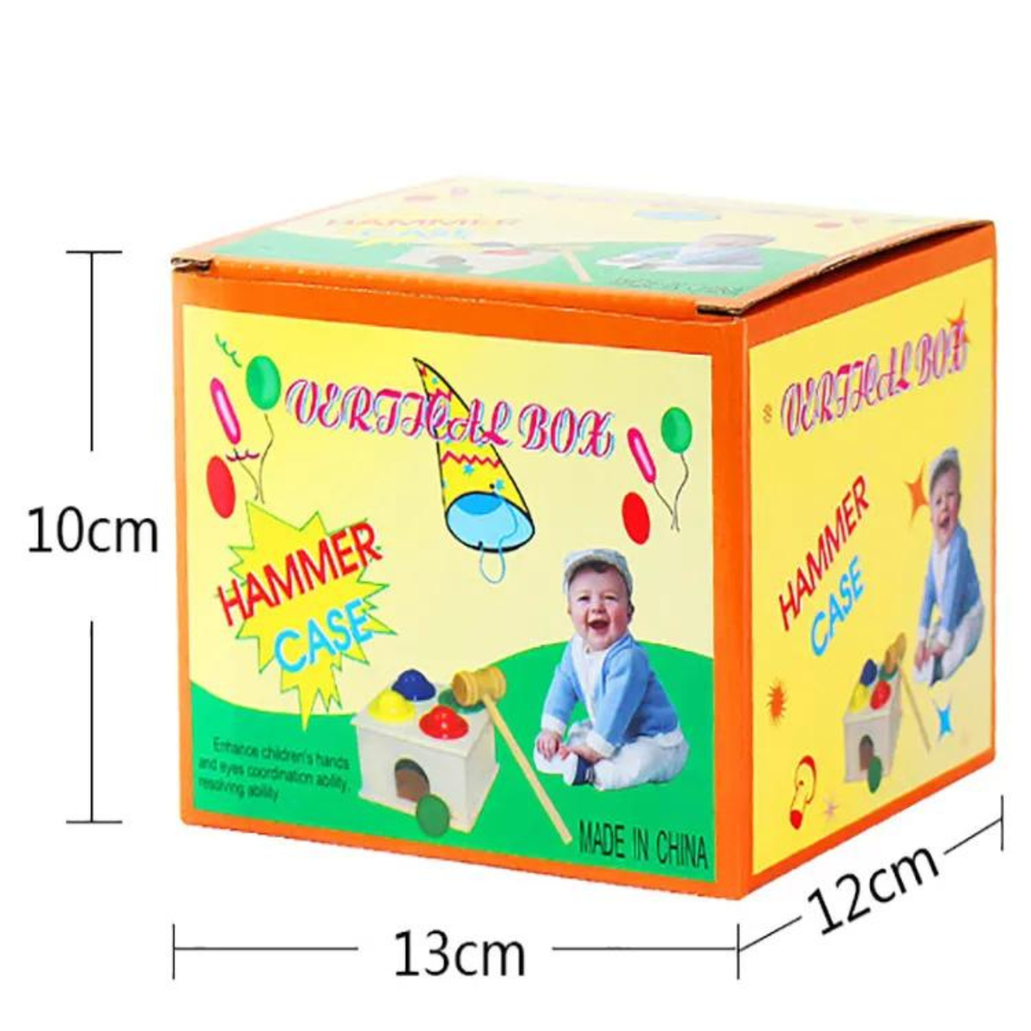 Caja Martillo Didactico Motricidad Juguete Madera Montessori-5