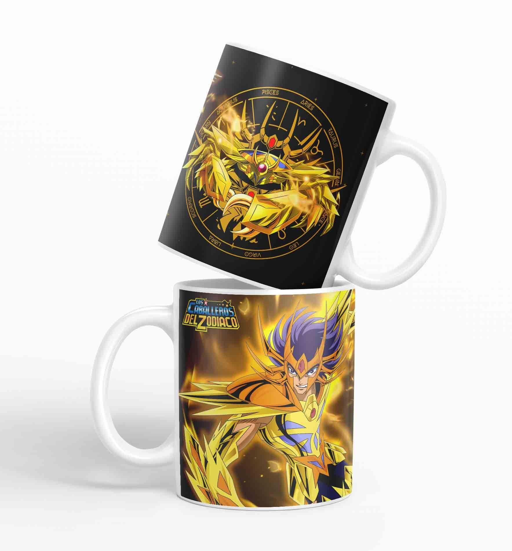 Taza Caballero Del Zodiaco - Cancer Negro D7 (320ml)-2