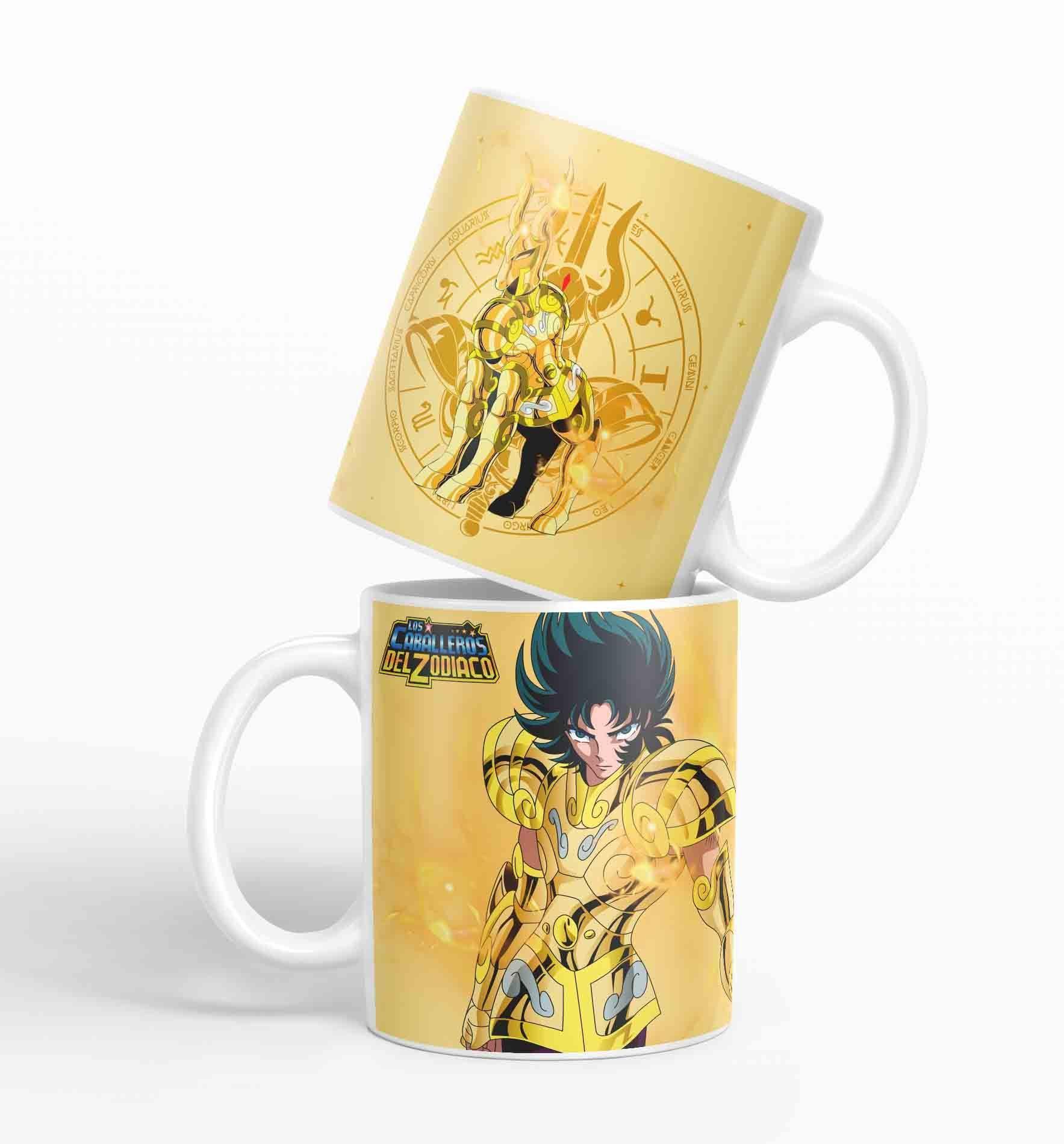Taza Caballero Del Zodiaco - Capricornio Dorado D8 (320ml)-2