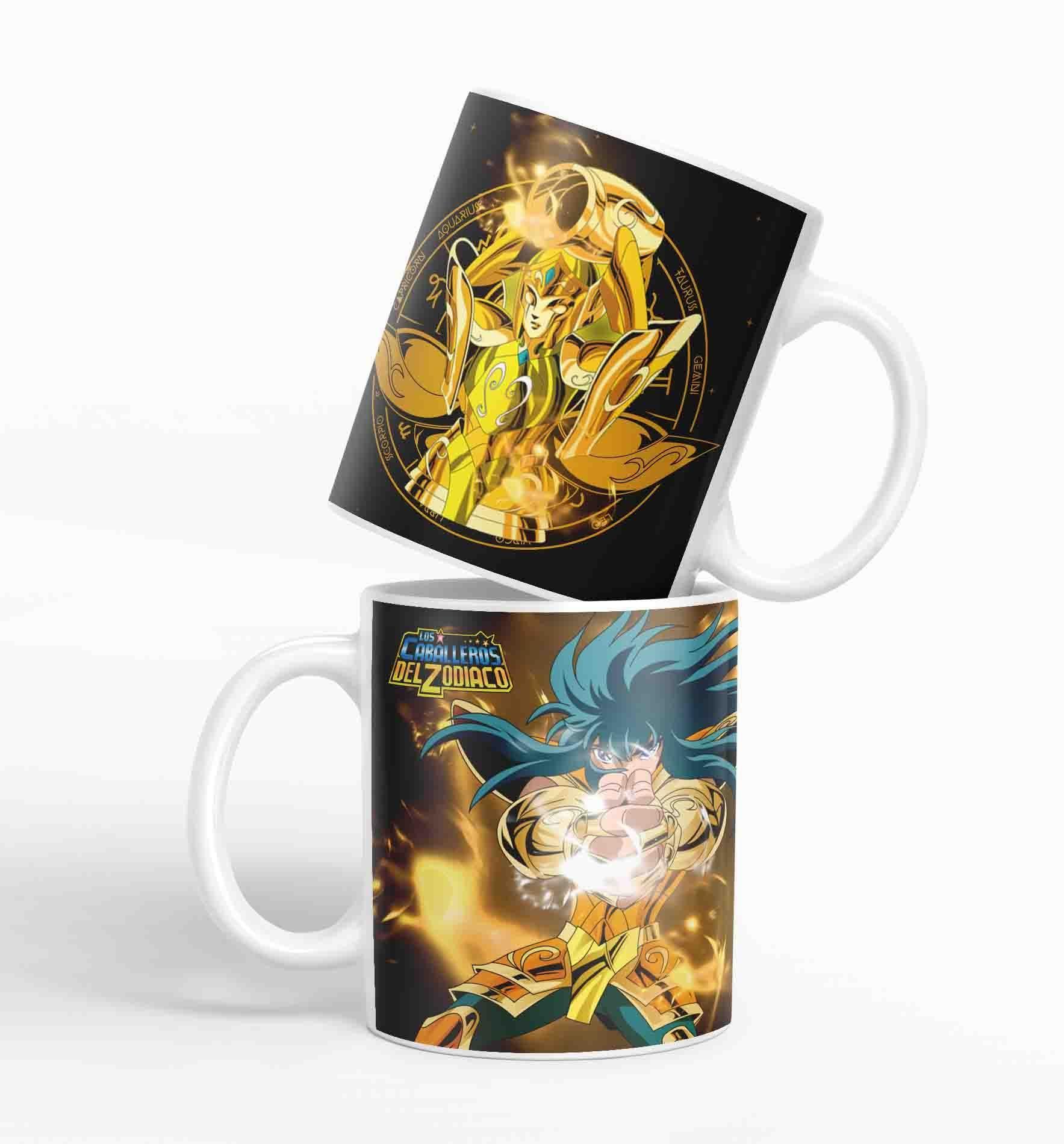 Taza Caballero Del Zodiaco - Acuario Negro D2 (320ml)-2