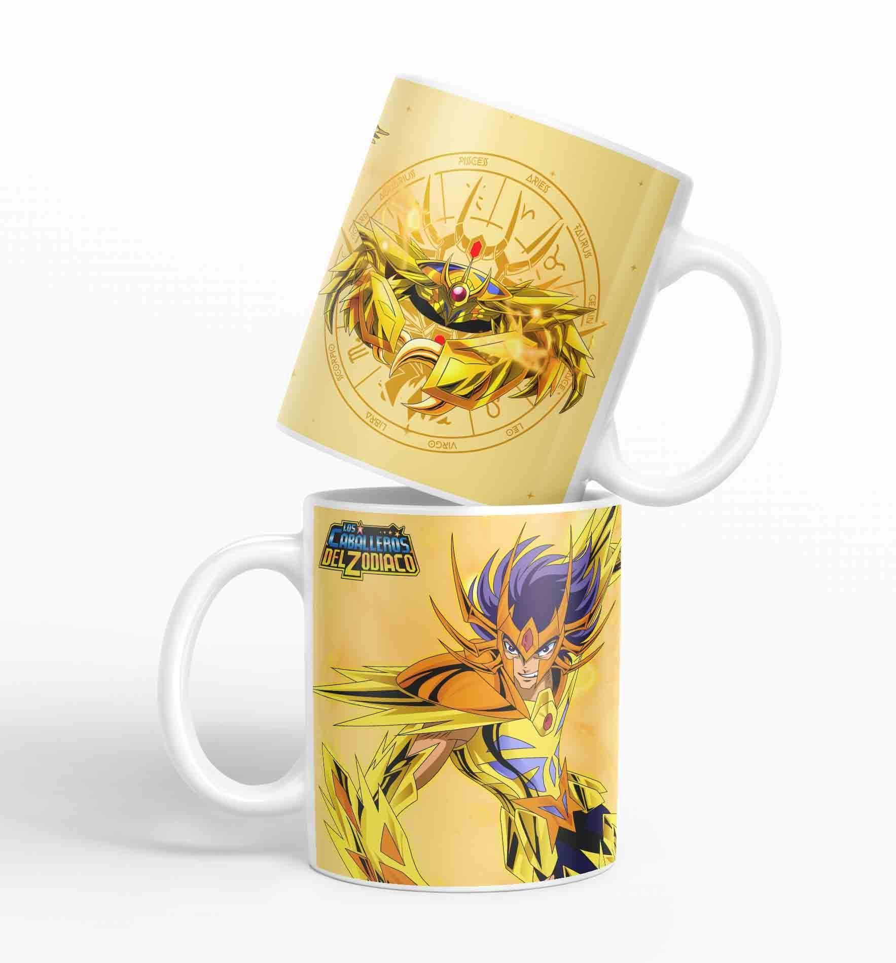 Taza Caballero Del Zodiaco - Cancer Dorado D6 (320ml)-2