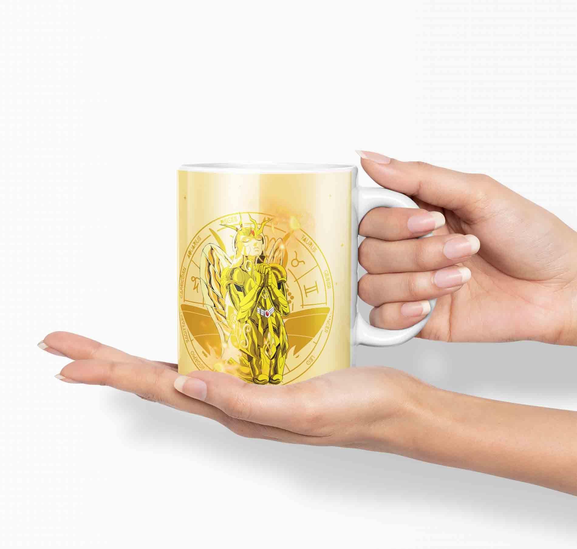 Taza Caballero Del Zodiaco - Virgo Dorado D28 (320ml)-2