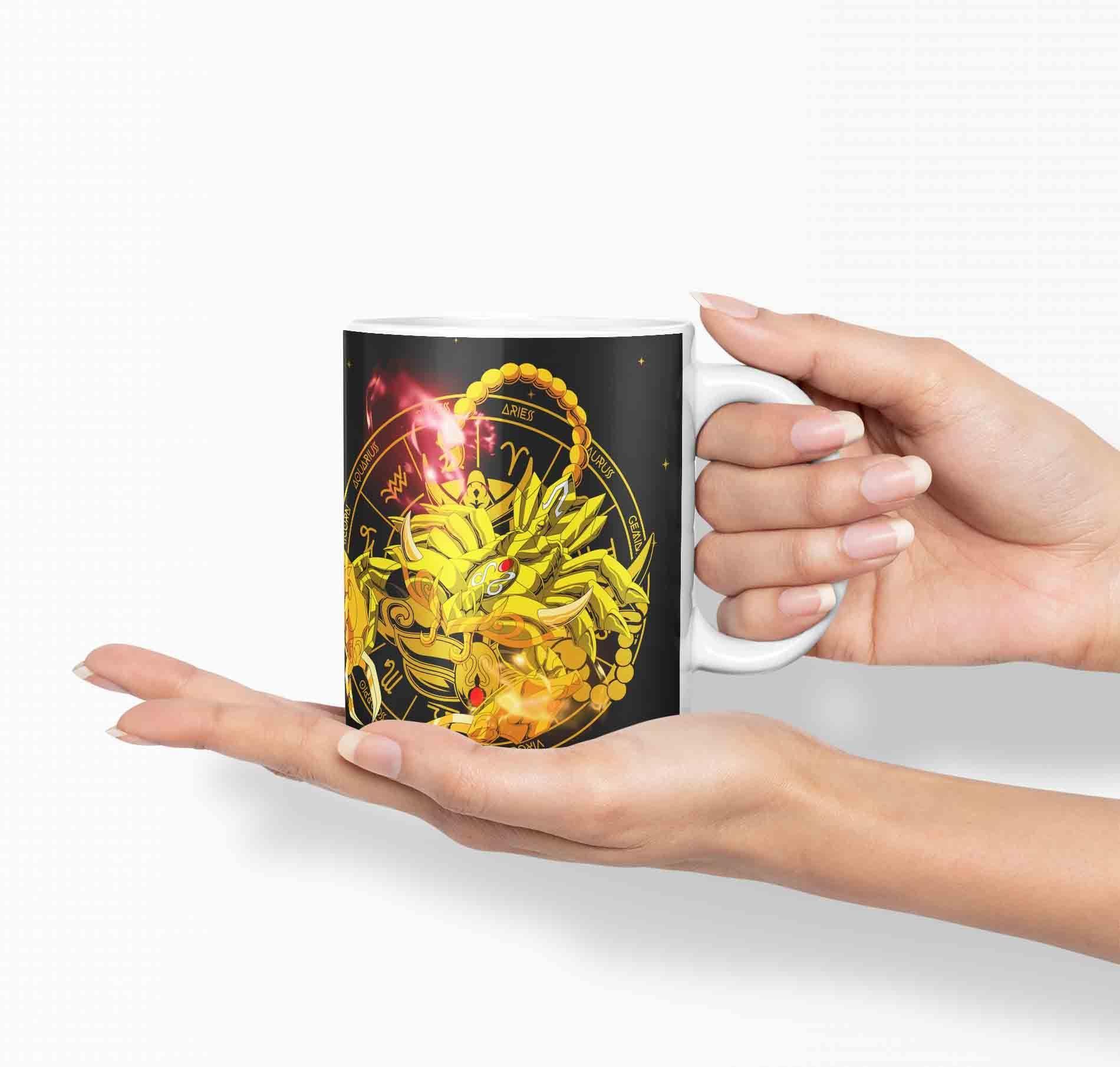 Taza Caballero Del Zodiaco - Escorpio Negro D13 (320ml)-2