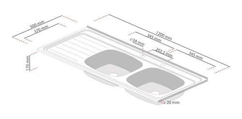 Lavaplatos Sobreponer 1200x500 Comb. Izquierdo Splendid-2