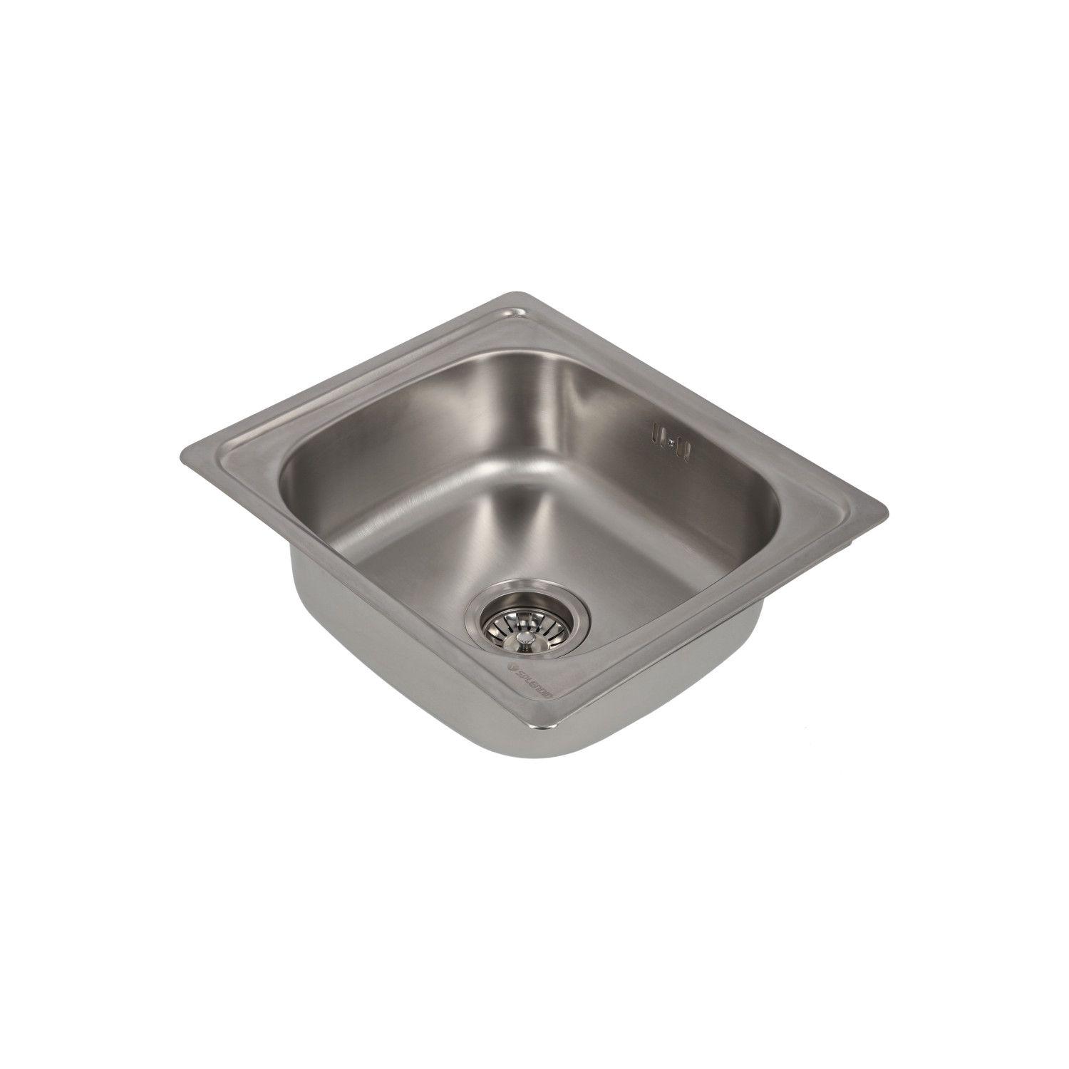 Lavaplatos Empotrado 460 x 400 1 Cubeta Splendid Acero Inox-3