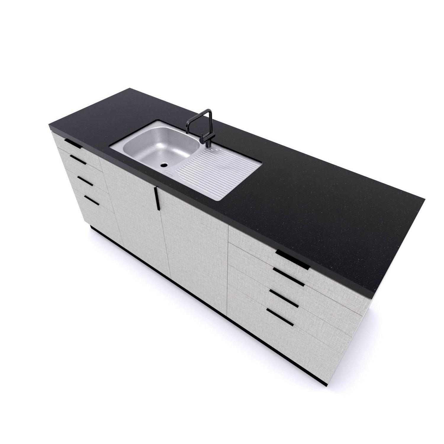 Lavaplatos Empotrado 800x435 C/ Rebalse Monoblock Derecho-2