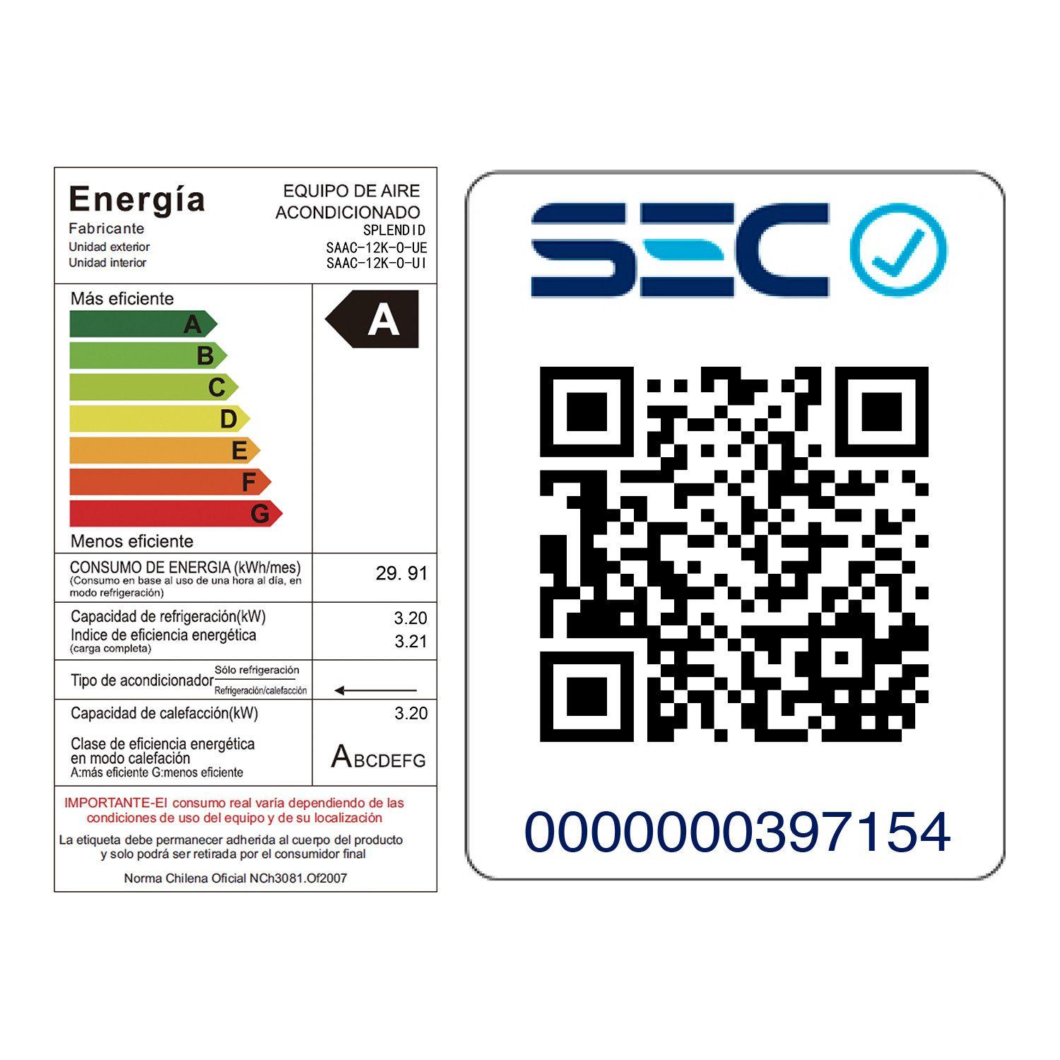 Aire Acondicionado Split 12000 Btu Splendid-3