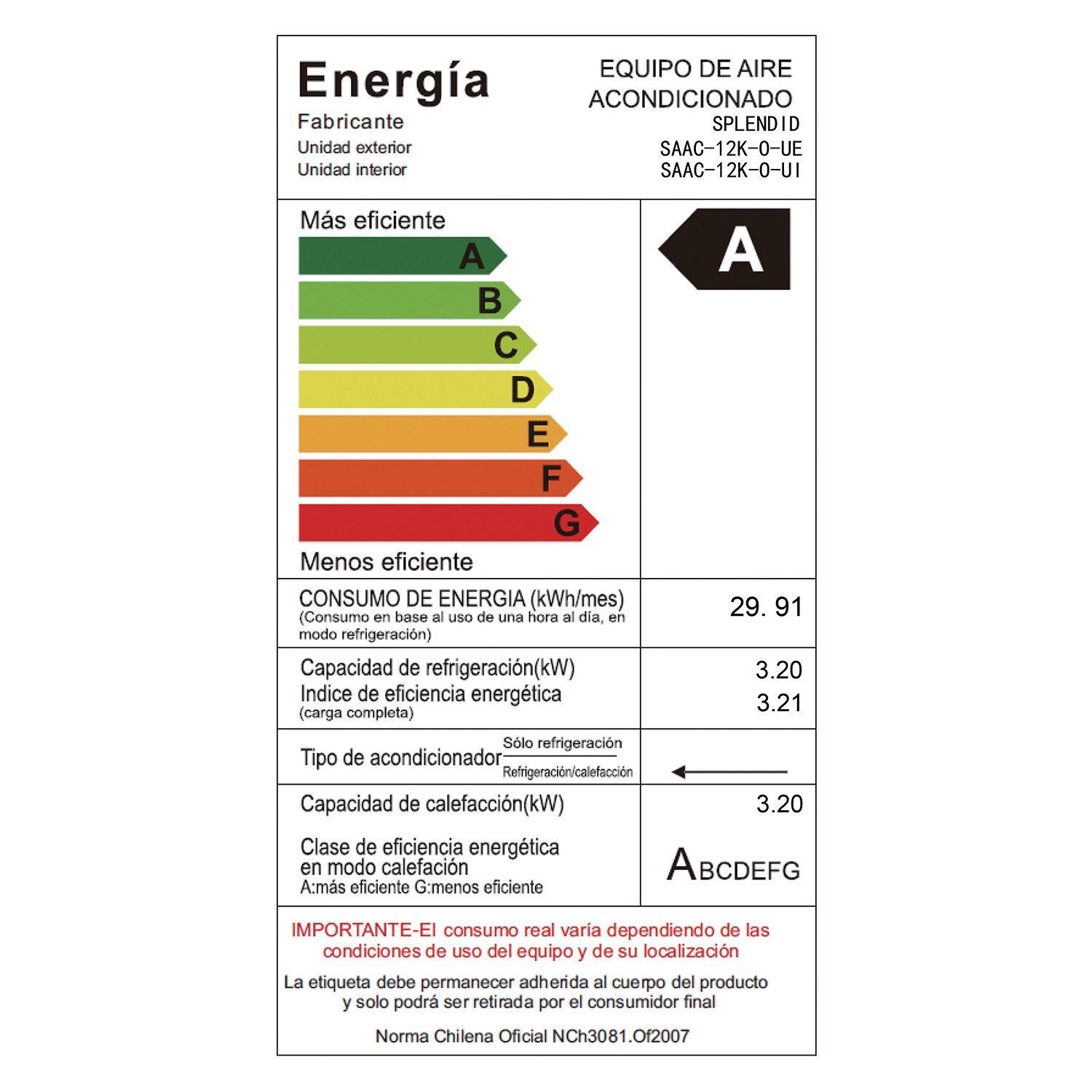 Aire Acondicionado Split 12000 Btu Splendid-4