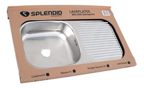 Lavaplatos Sobreponer 800x500 Combinación Derecho Splendid-6