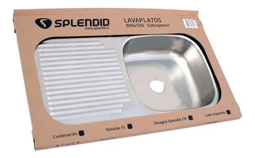 Lavaplatos Sobreponer 800x500 Combinación Derecho Splendid-6
