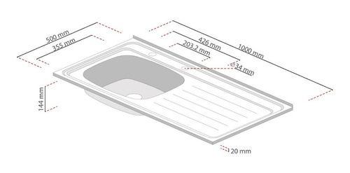 Lavaplatos Sobreponer 1000x500 Comb. Derecho Splendid-2