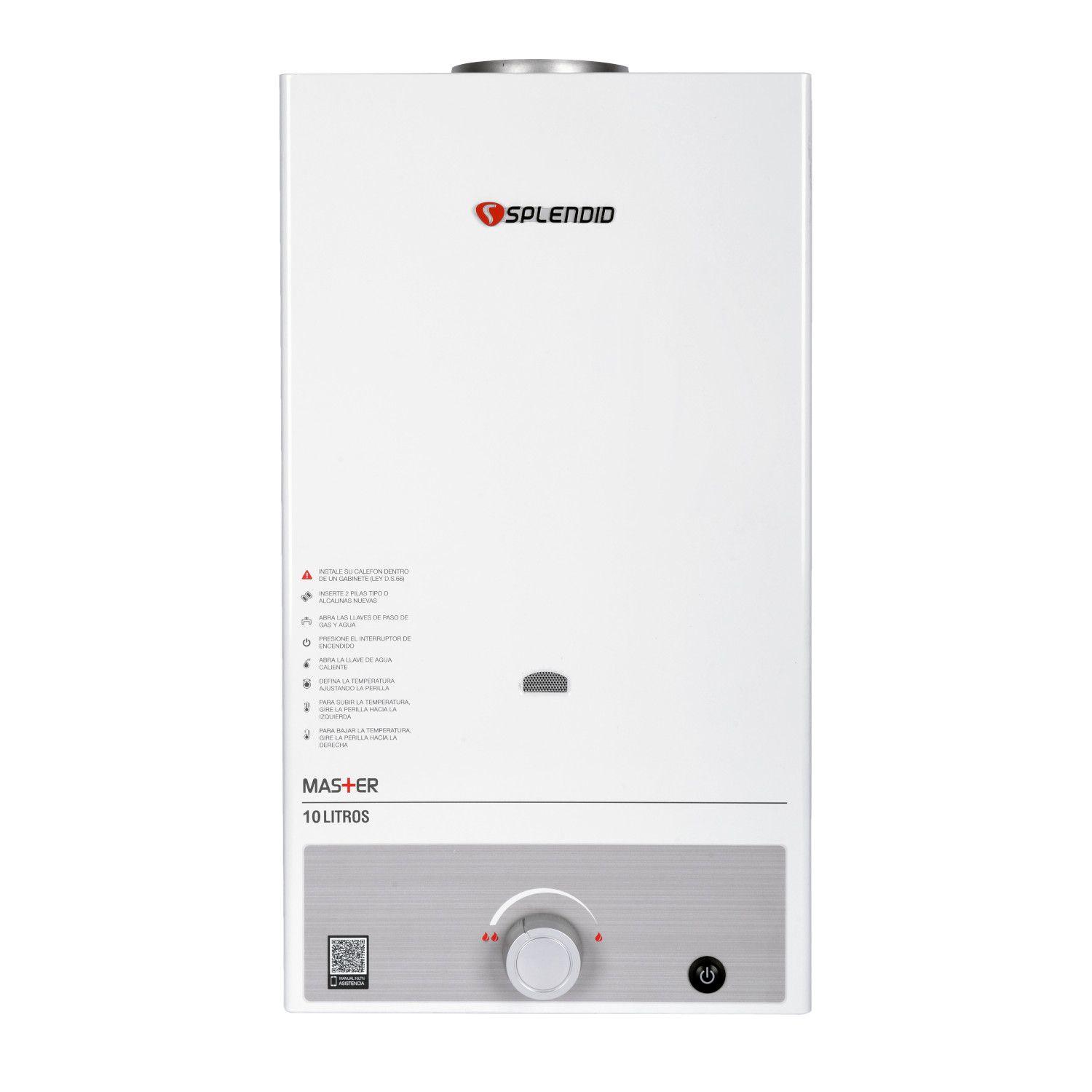 Calefont Gas Licuado 10L T. Natural + Bomba Presurizadora-2