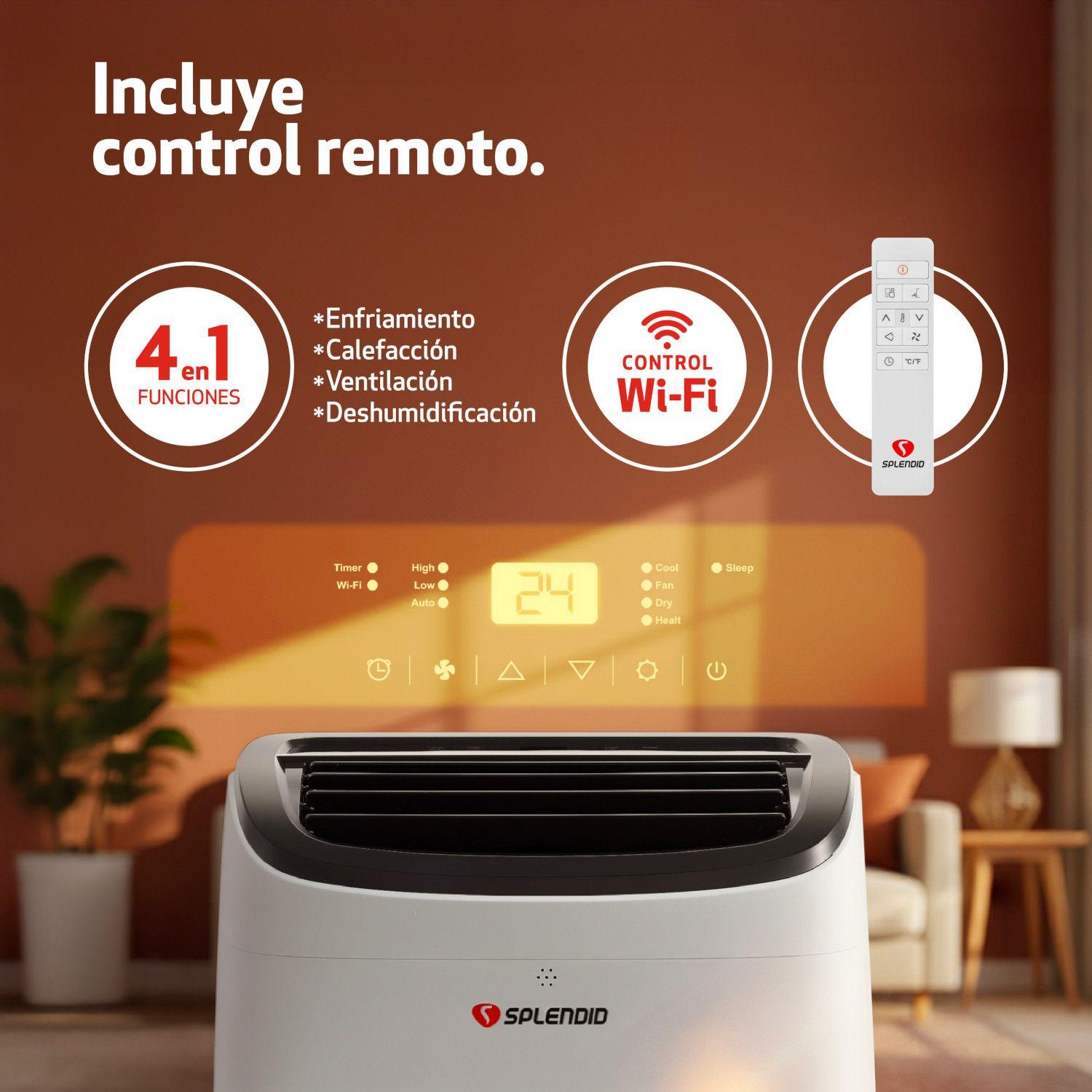 Aire acondicionado portátil 9000 BTU Wi Fi Splendid-8