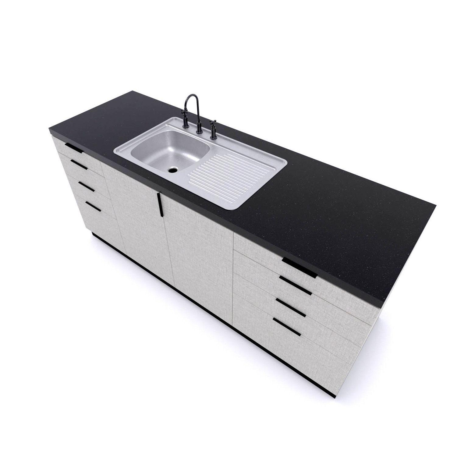 Lavaplatos 800X500 Con Rebalse Sobreponer Comb. Derecho-2