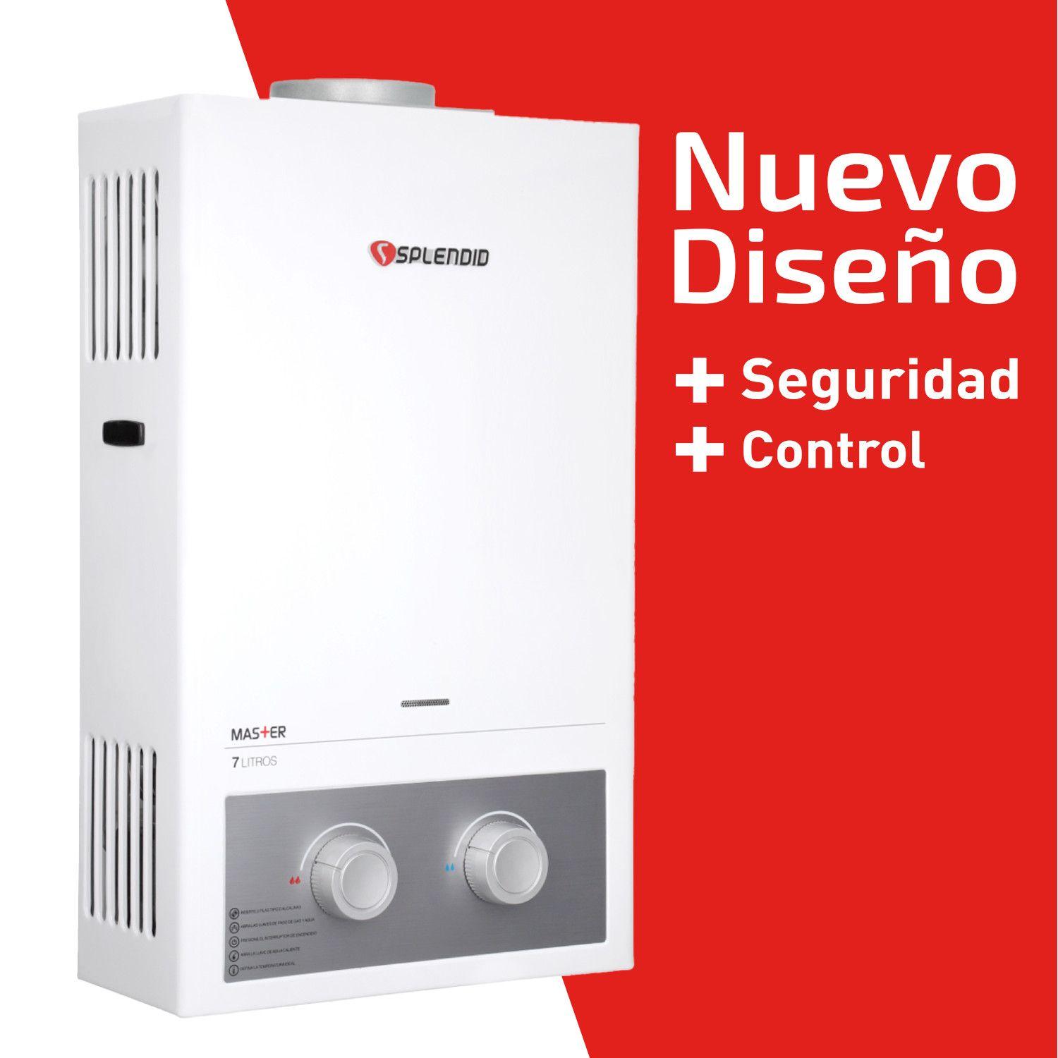 Calefont 7 litros Gas licuado Tiro natural Splendid-4