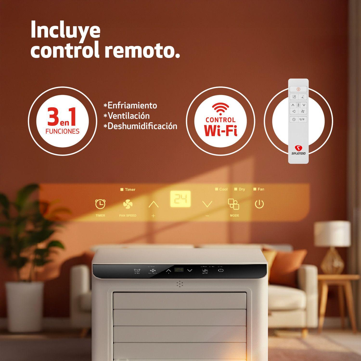 Aire acondicionado portátil 12K BTU Solo Frío WIFI Splendid-7
