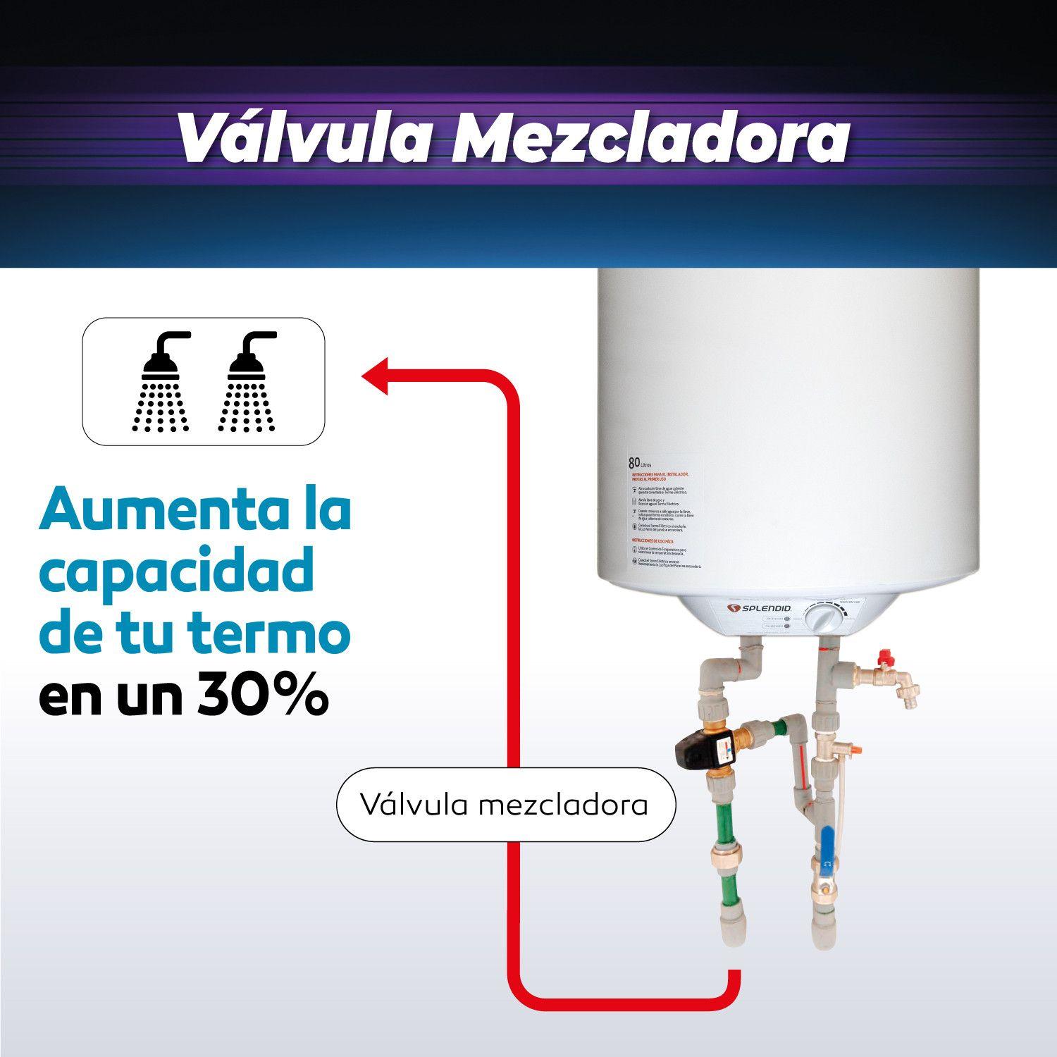 Pack Termo Eléctrico 80L Mural + Válvula Mezcladora 3/4-4