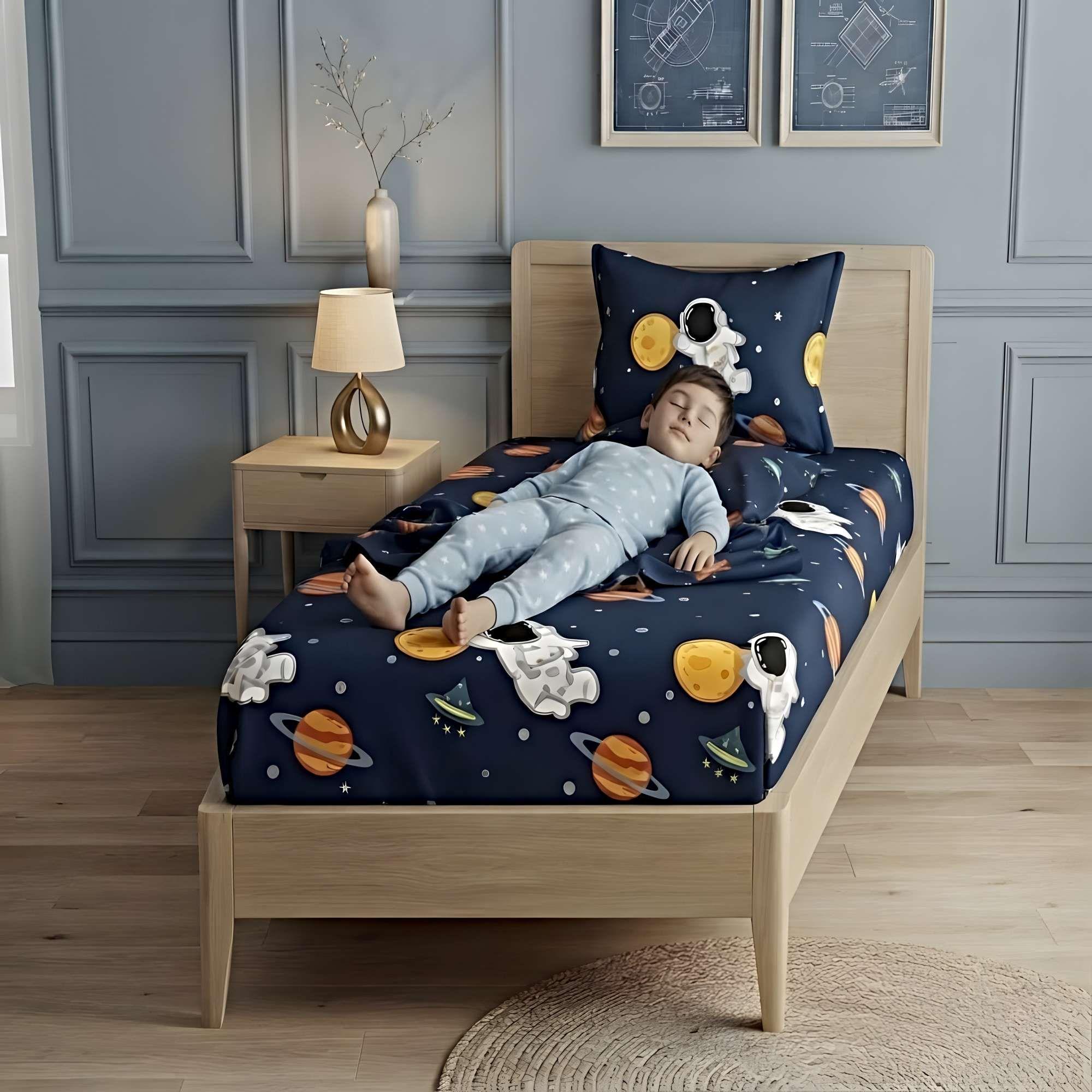 SET DE SABANA INFANTIL 1.5 PLAZA P4 AZUL MARINO-2