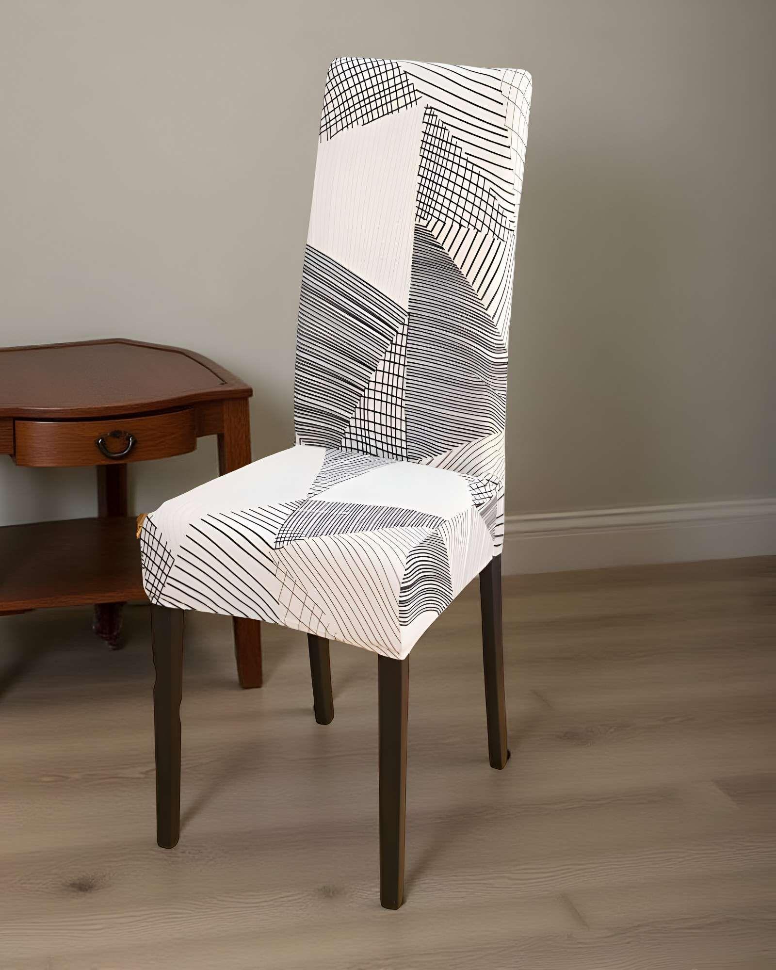 SET DE 6 FUNDAS DE SILLA ELASTICADAS CON DISEÑO ESTAMPADO F7-2