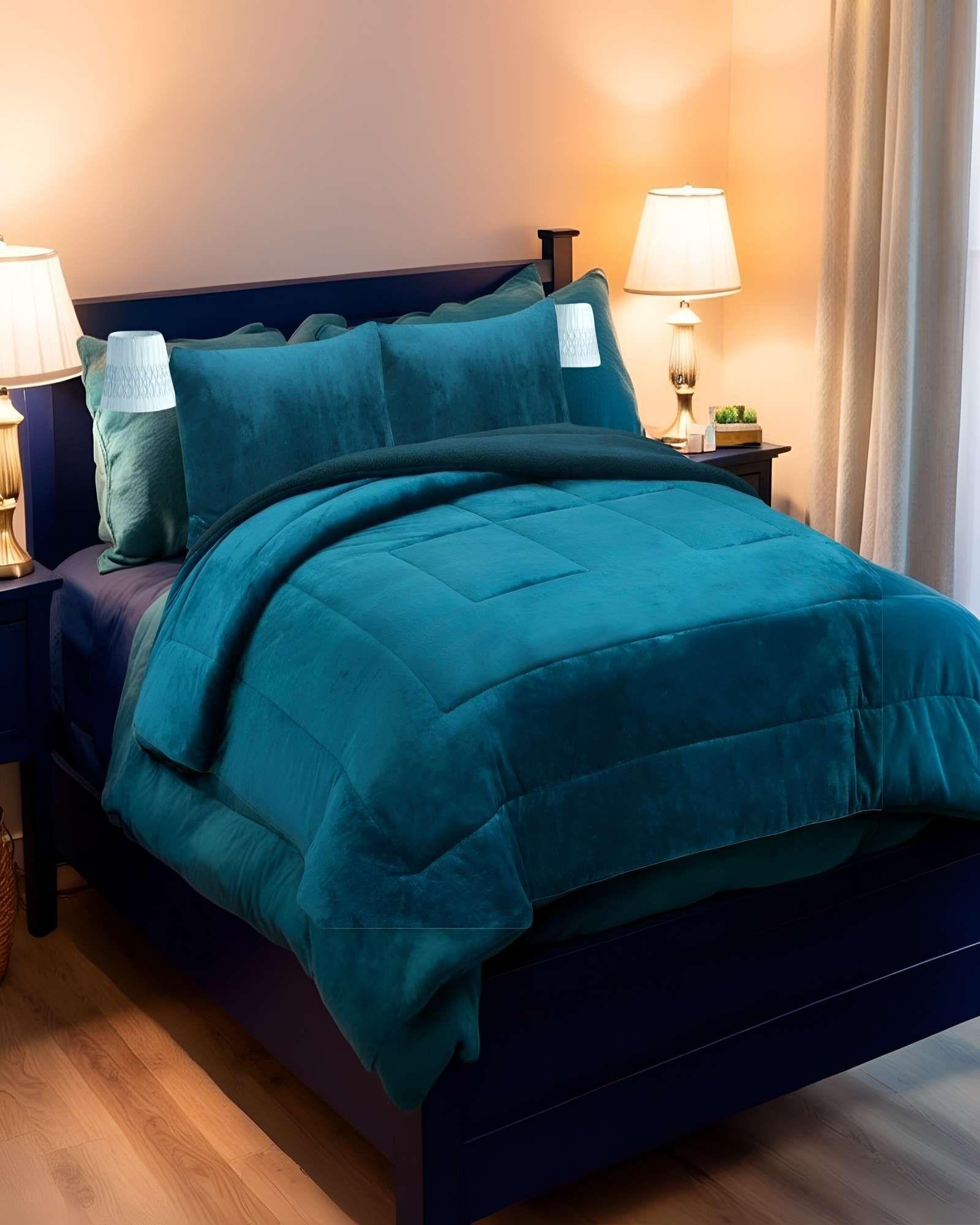 COBERTOR SHERPA 2 PLAZAS 230X250CM TURQUESA B18-2