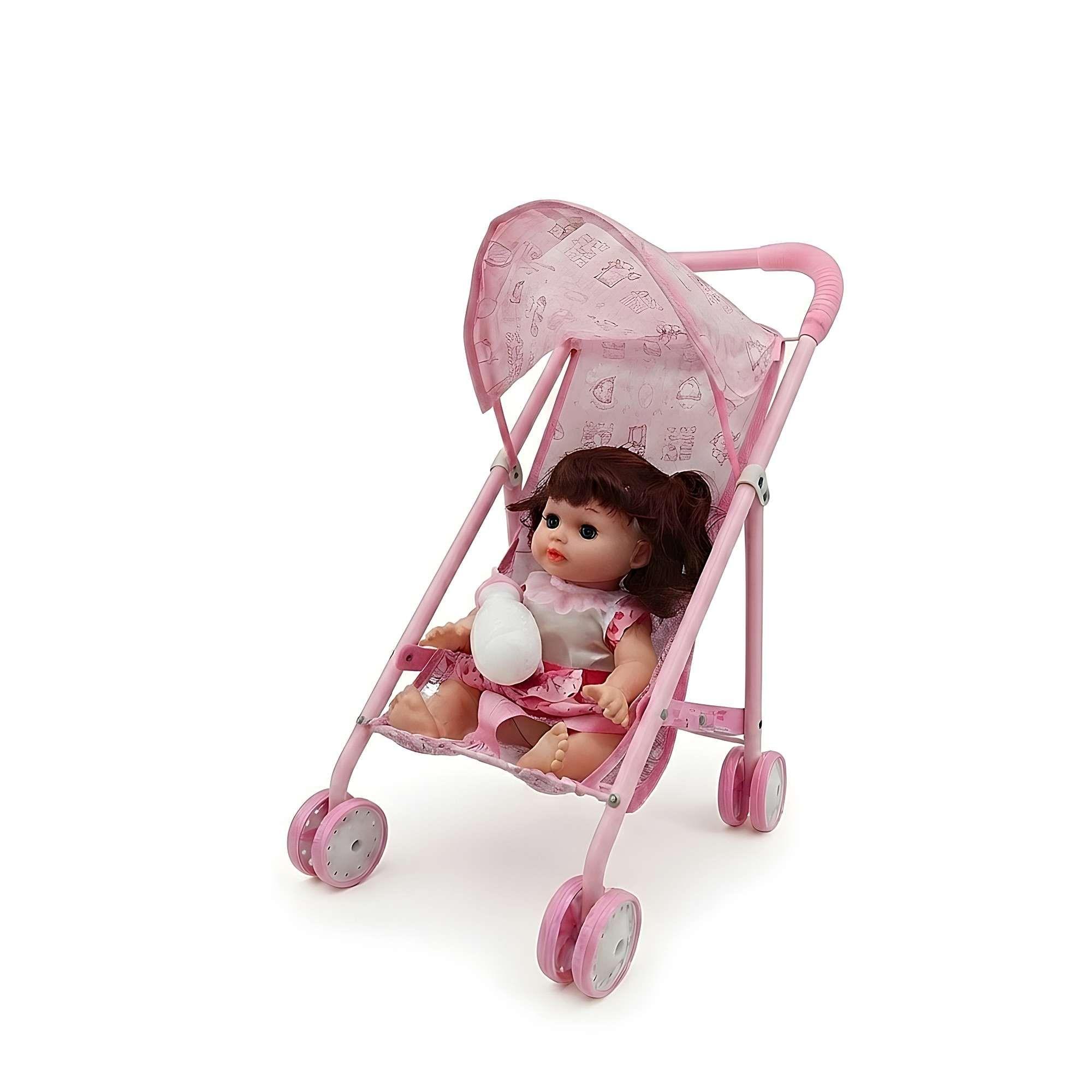 COCHE SIMPLE MAS MUÑECA METALICO GRANDE-2