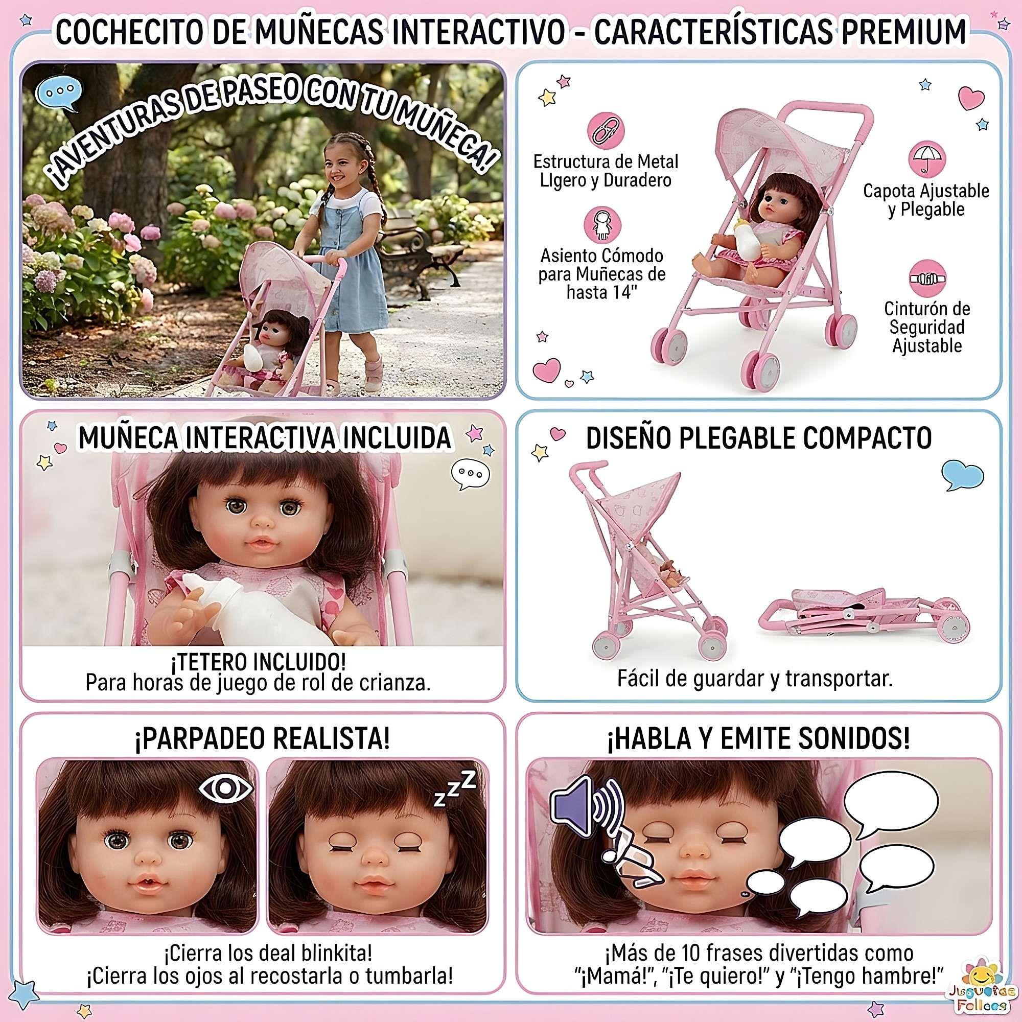 COCHE SIMPLE MAS MUÑECA METALICO GRANDE-3