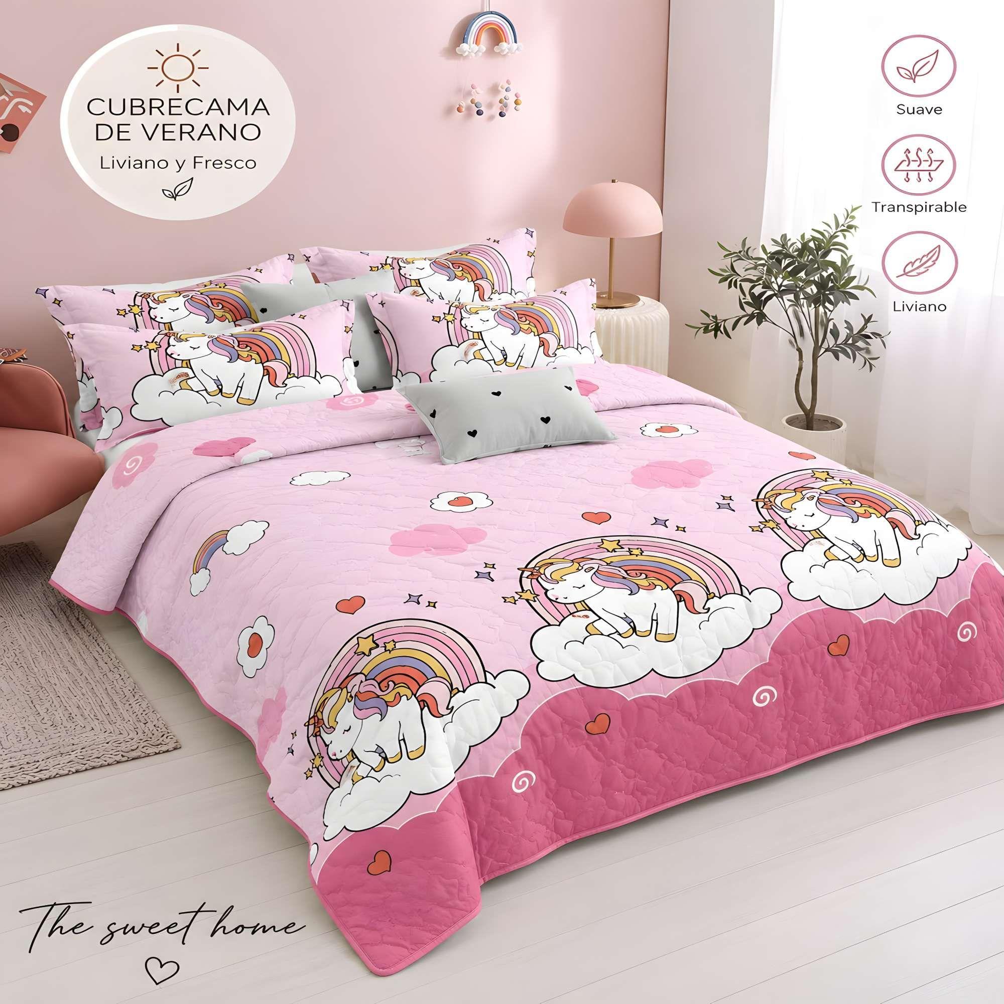 CUBRECAMA PREMIUM DE VERANO CON DISEÑO 1,5P B33-0