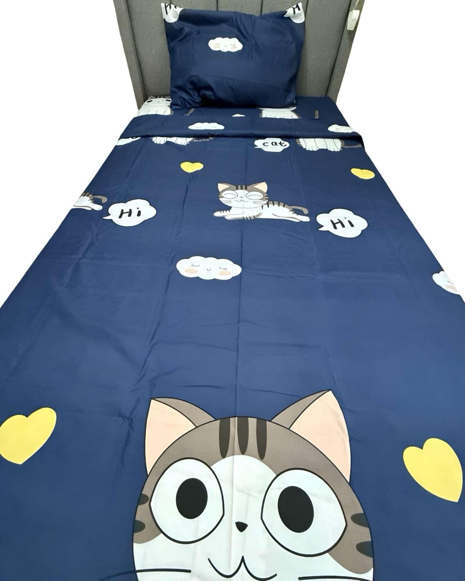Set de Sábanas niña niño infantil 1 plaza Gatito-3