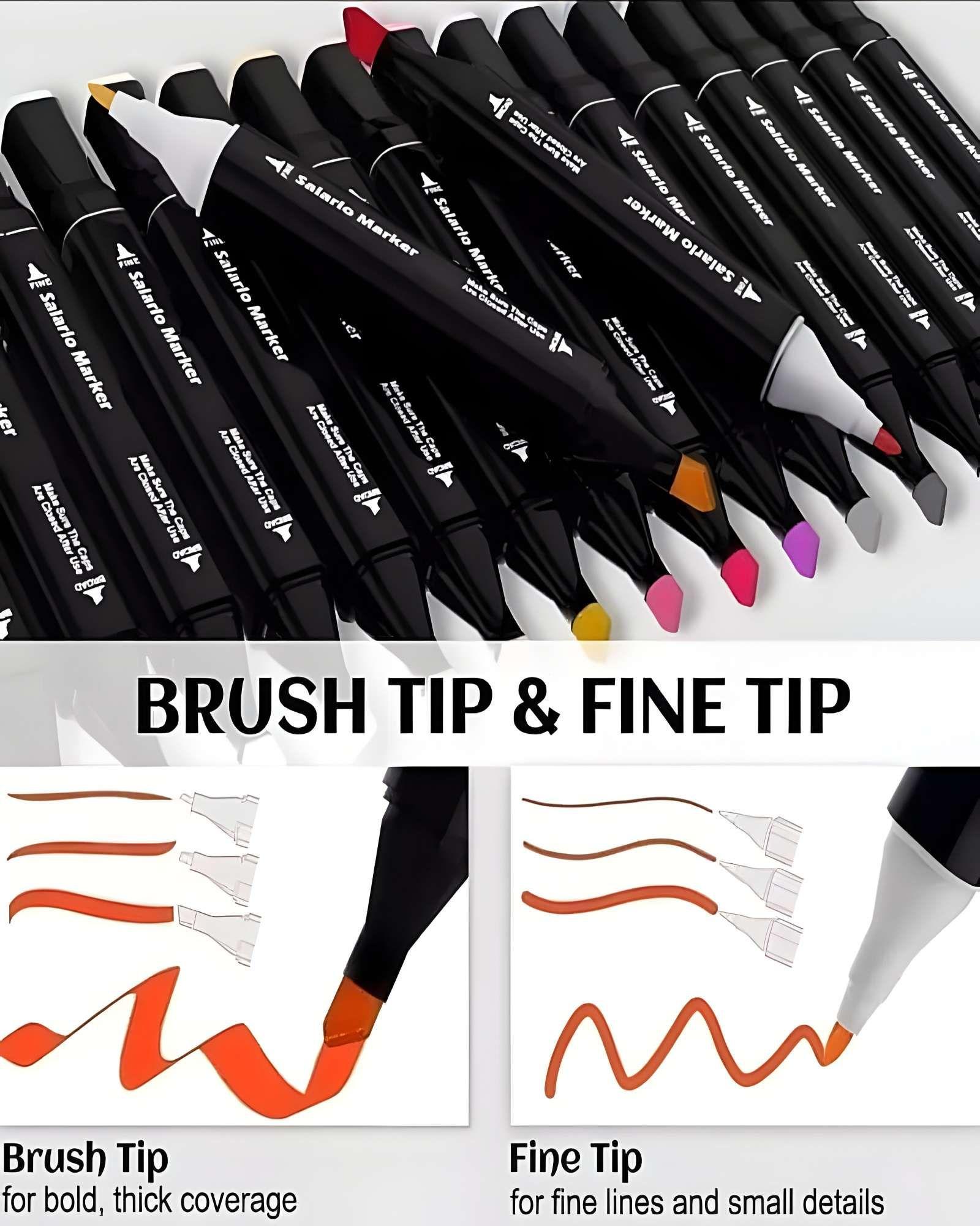 PACK DE PLUMONES 80 PIEZAS DOBLE PUNTA-4