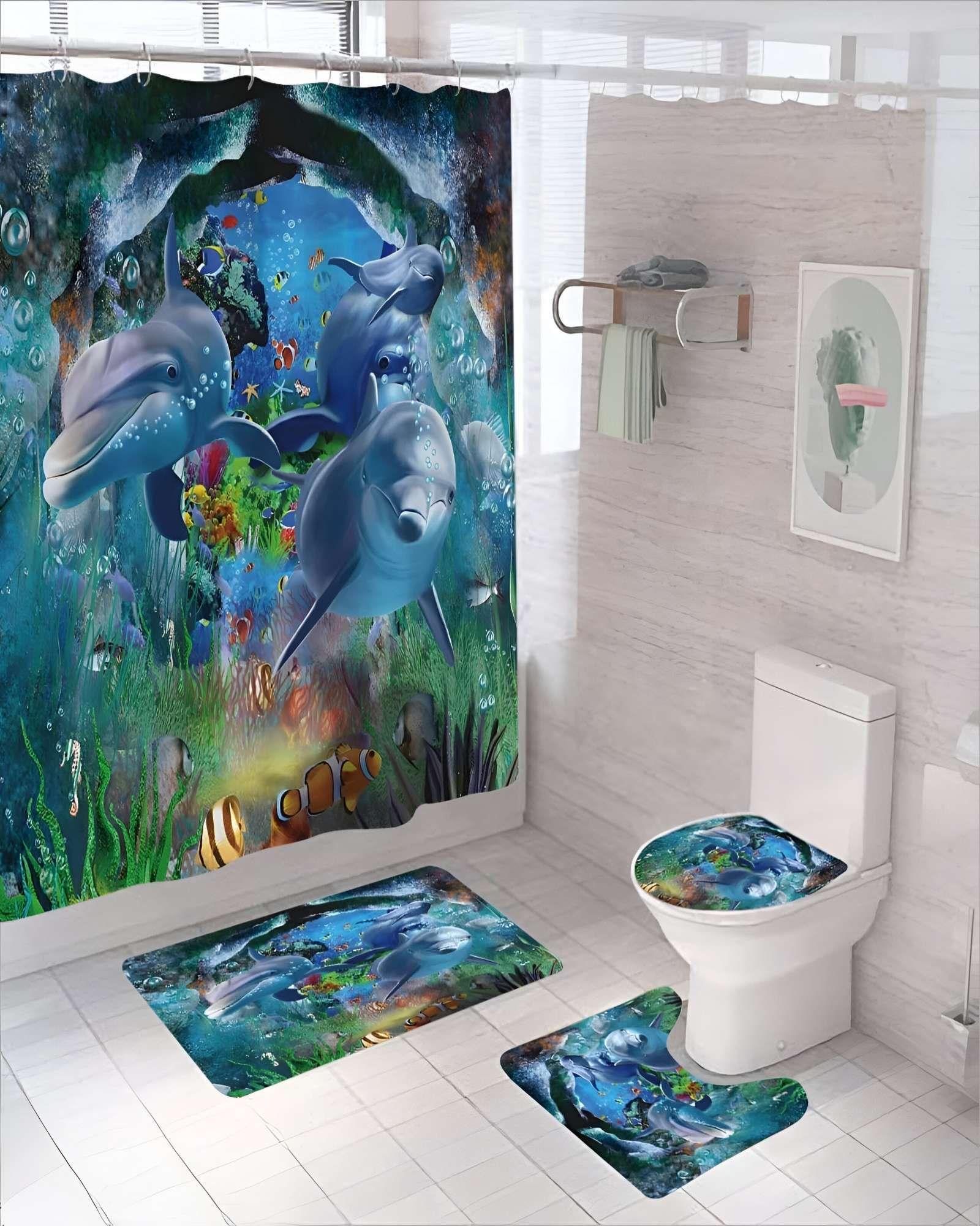 PACK DE 4 PIEZAS PARA BAÑO CON ESTAMPADO 2-2