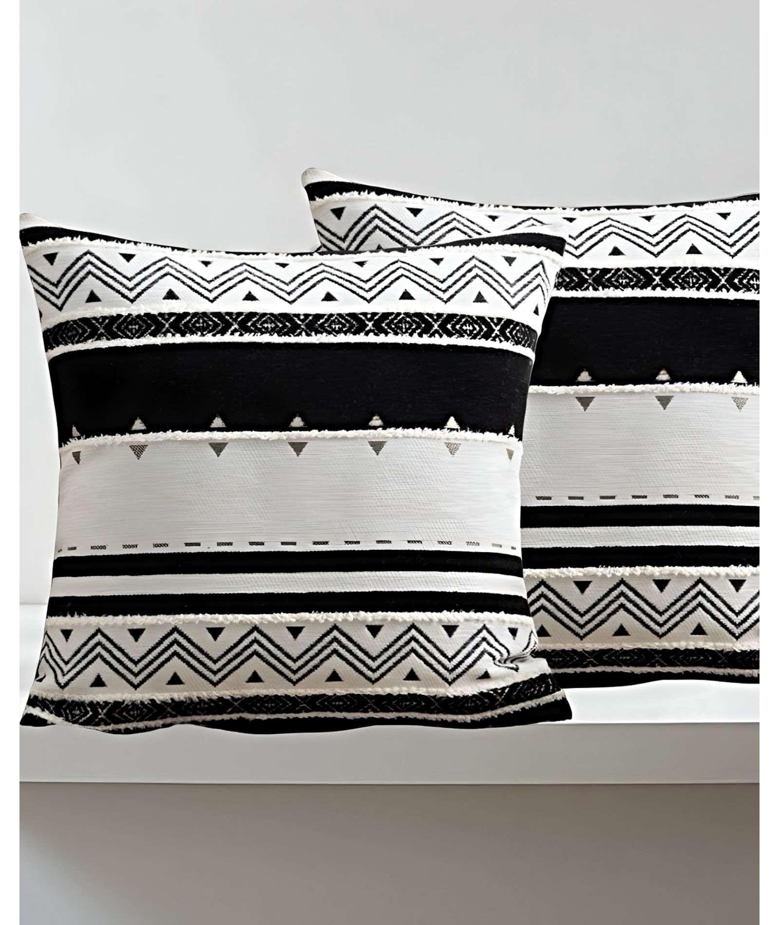 PACK DE 2 FUNDAS DE COJINES CON DISEÑO DE CHENILLE MANDALA C4-2