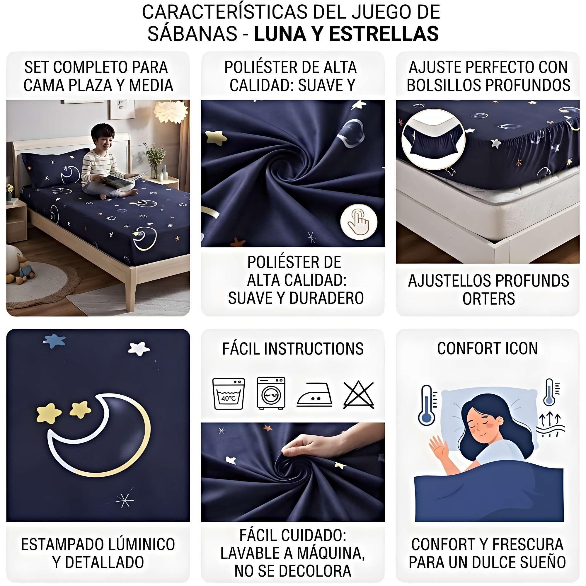 SET DE SABANA INFANTIL 1.5 PLAZA P5 AZUL MARINO-3