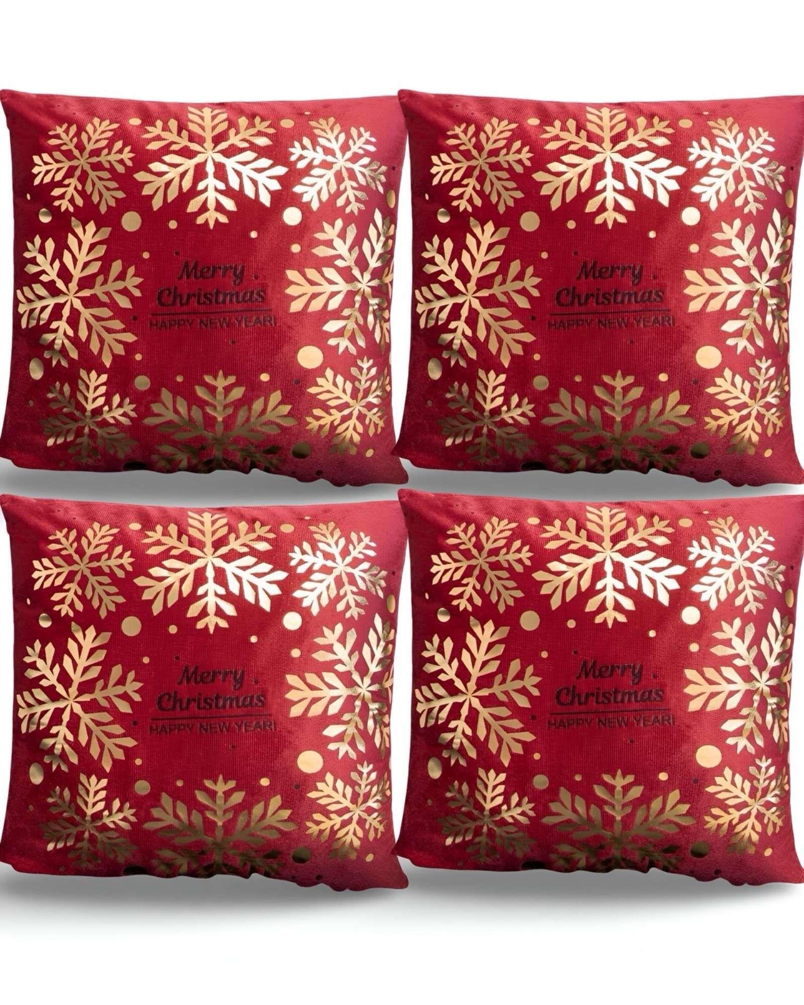 PACK DE 4 FUNDAS DE COJIN PARA NAVIDAD M9-0