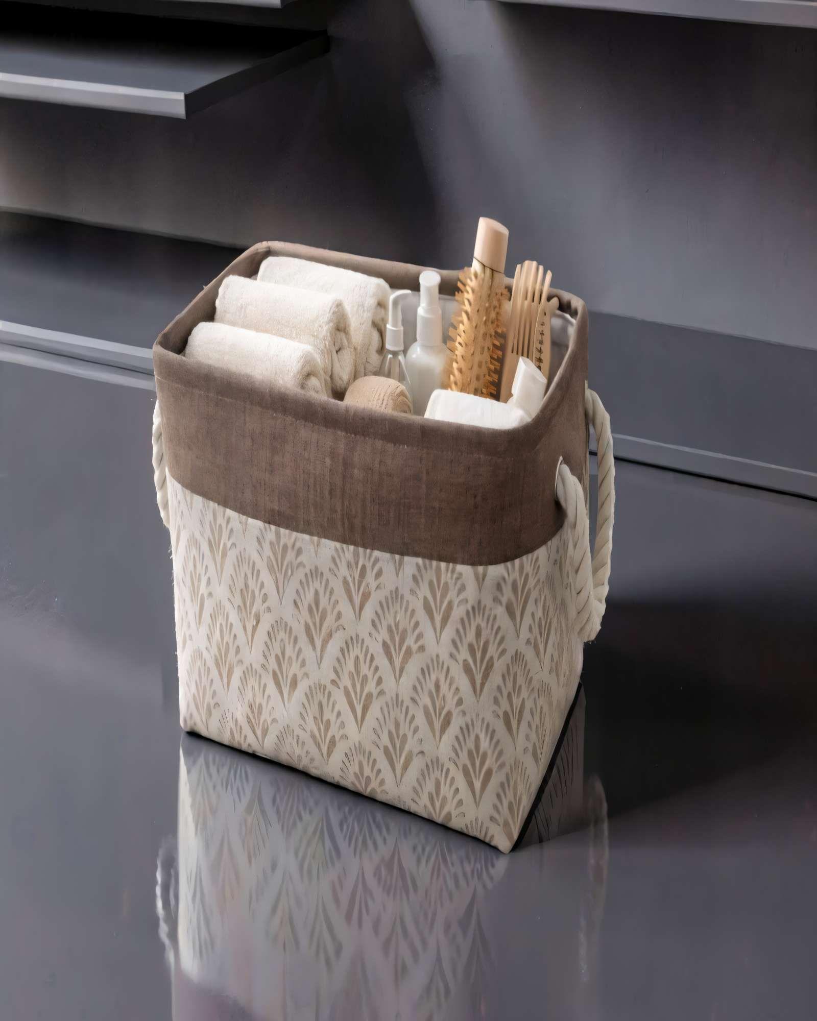 JUEGO  DE 3 CESTA ORGANIZADOR 33CMX20CMX20CM COLOR CAFÉ-3