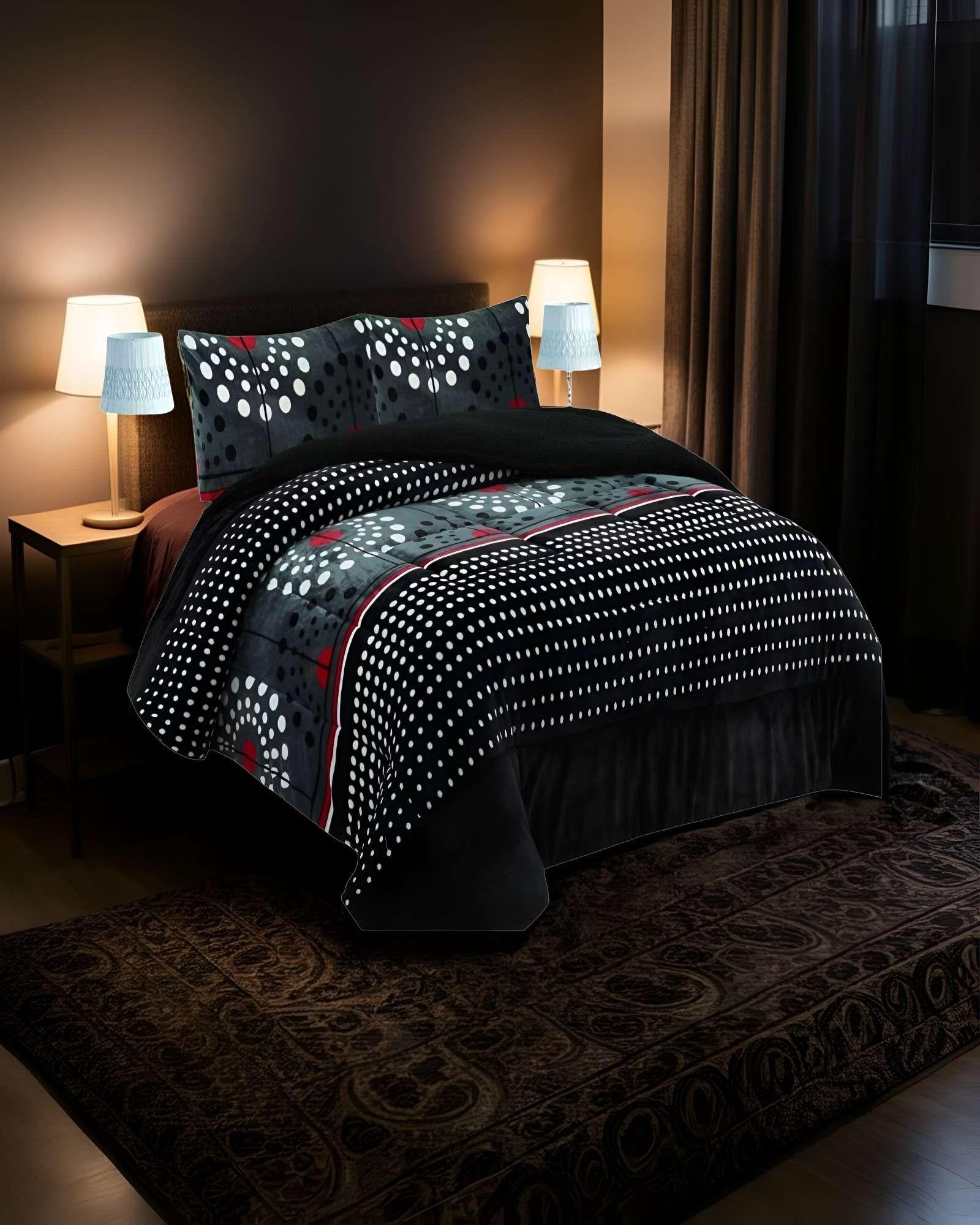 COBERTOR SHERPA 2 PLAZAS 230X250CM NEGRO B29-2