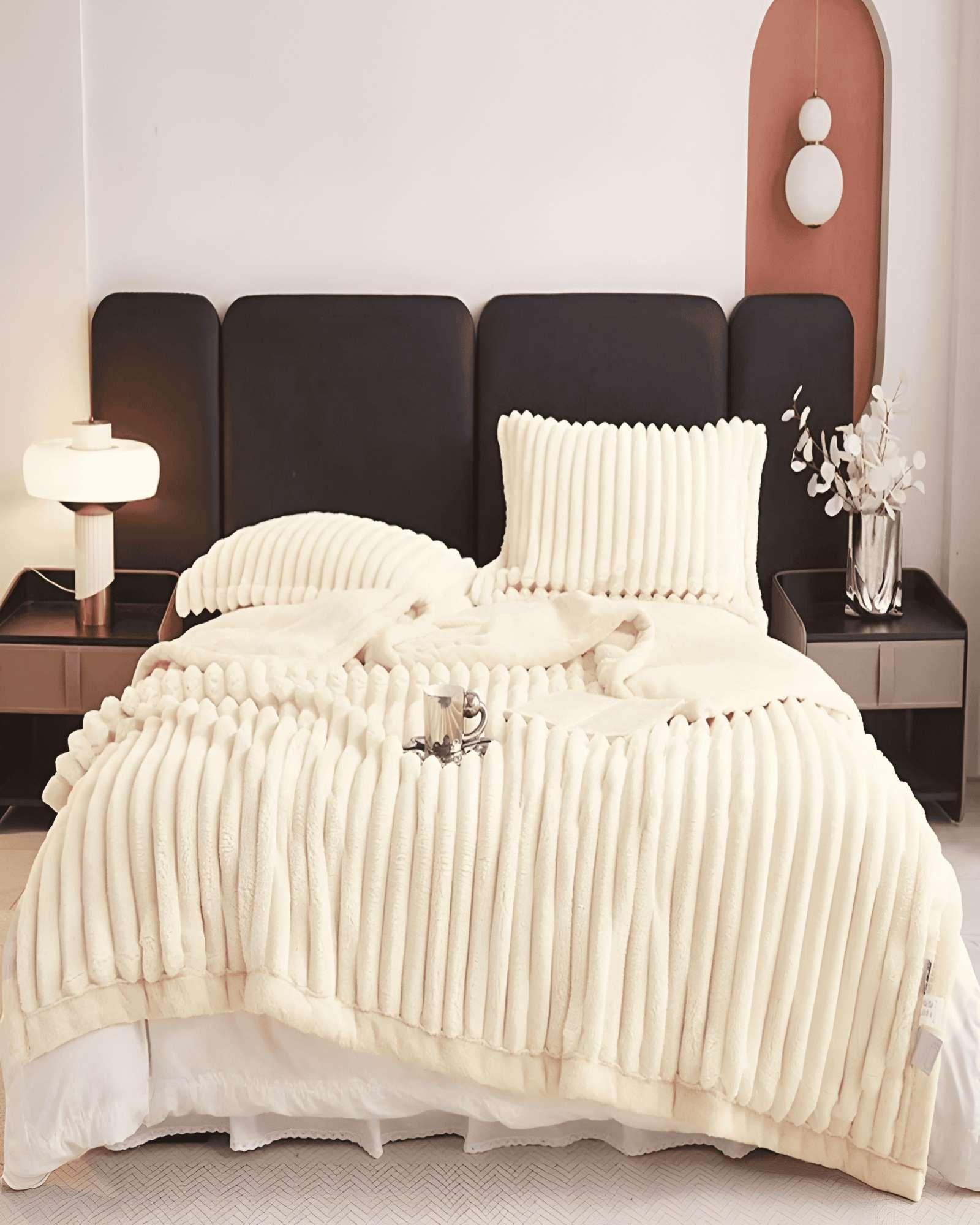 FRAZADAS CON SHERPA TEXTURIZADA  LINEAL 2P 03-3