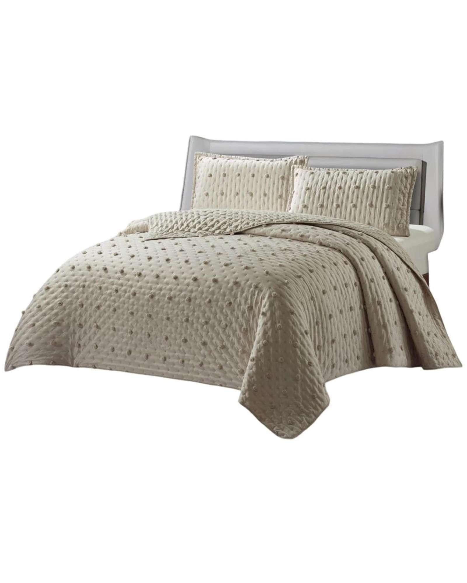 quilt cubrecama TUFTING DE LUJO SUAVE 2 PLAZAS T06-1