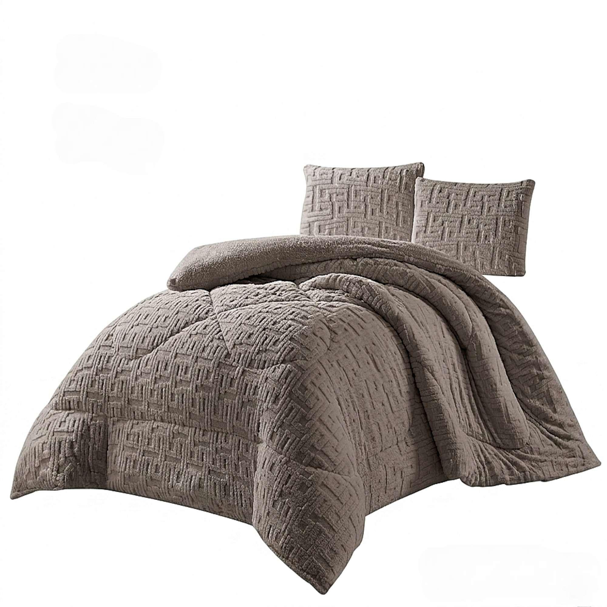 COBERTOR SHERPA TEXTURIZADO RH 2 PLAZAS GRIS-3