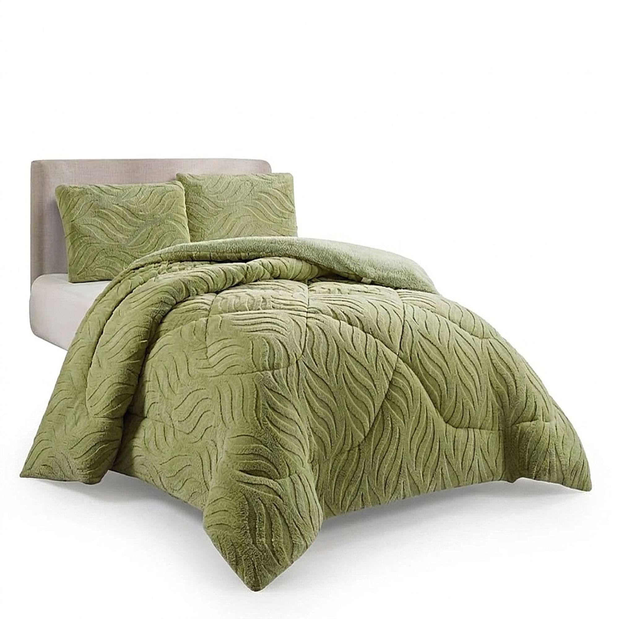 COBERTOR SHERPA TEXTURIZADO RB KING VERDE-3