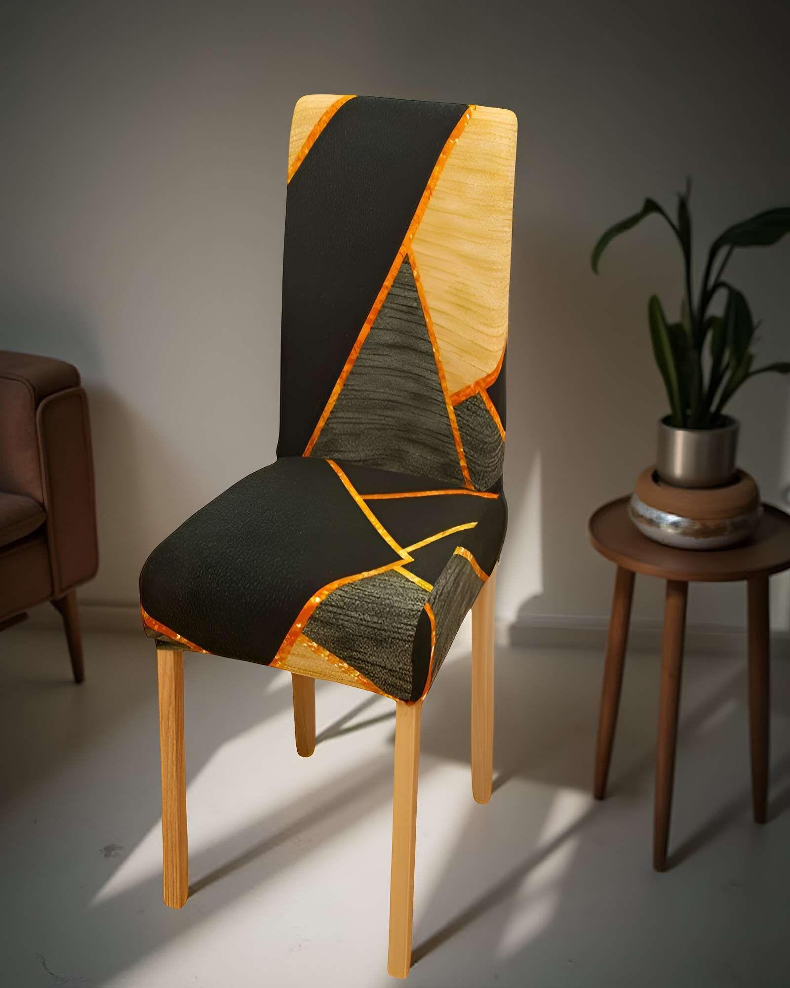 SET DE 6 FUNDAS DE SILLA ELASTICADAS CON DISEÑO ESTAMPADO F13-2