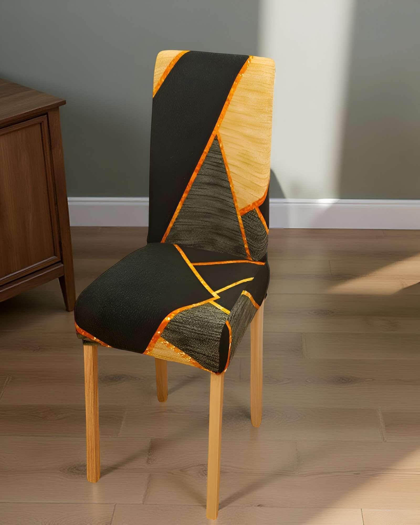 SET DE 6 FUNDAS DE SILLA ELASTICADAS CON DISEÑO ESTAMPADO F13-3