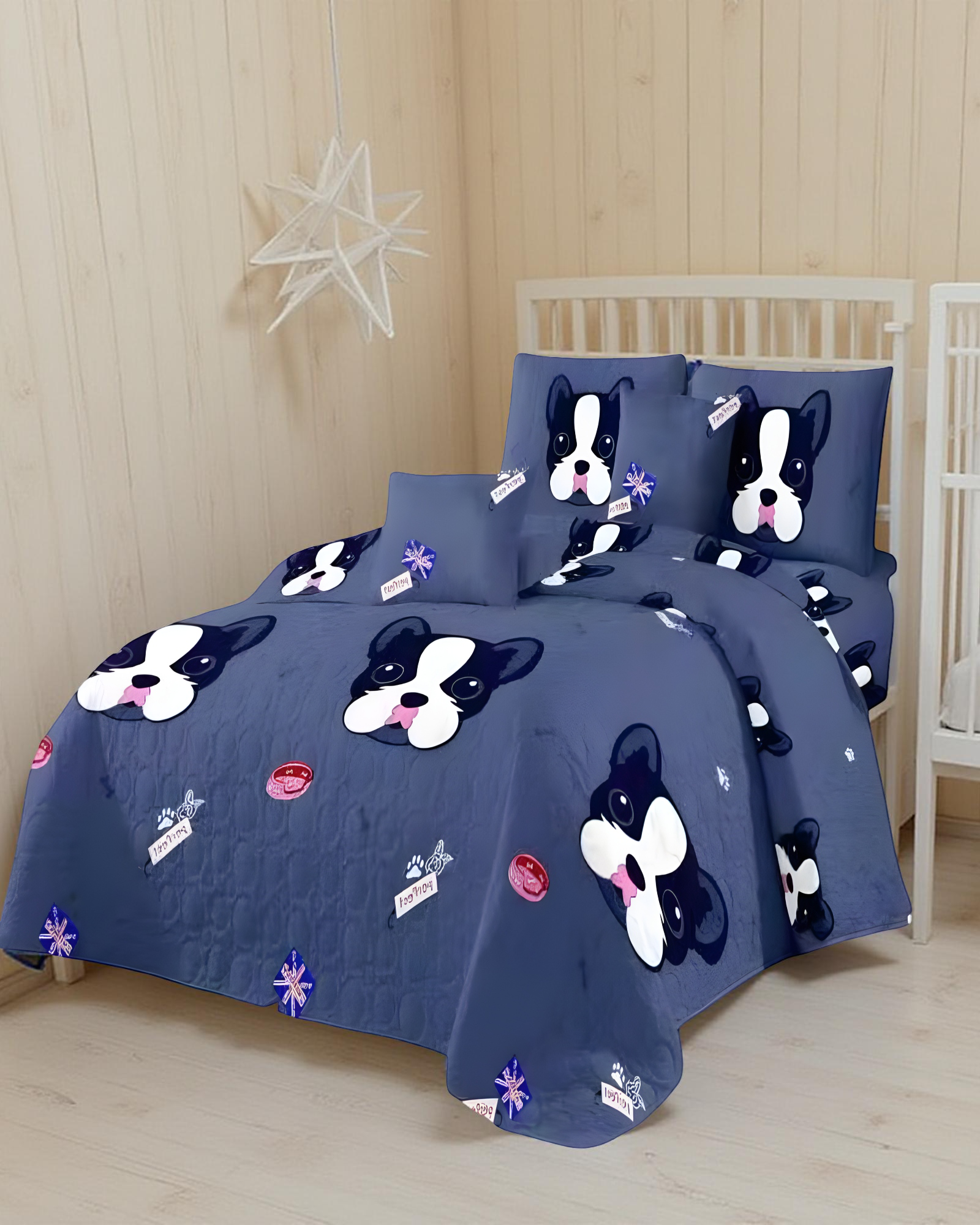 QUILT CUBRECAMA DE VERANO PLAZA Y MEDIA INFANTIL AZUL 04-3