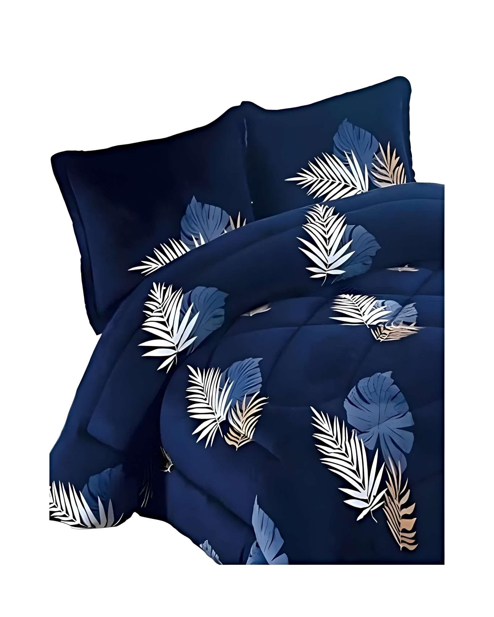 SET COBERTOR DE INVIERNO 1.5 PLAZA 180X200CM AZUL MARINO-2