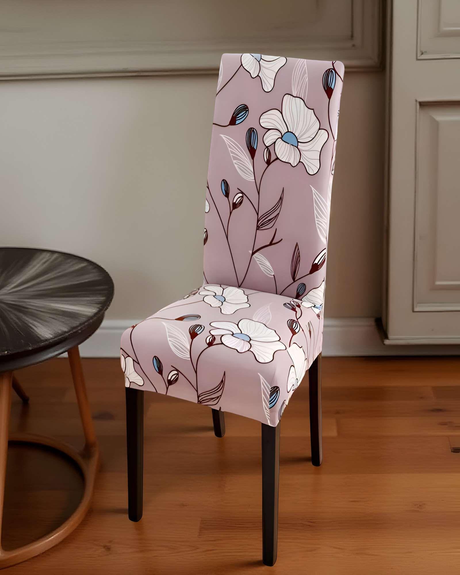 SET DE 6 FUNDAS DE SILLA ELASTICADAS CON DISEÑO ESTAMPADO F16-2