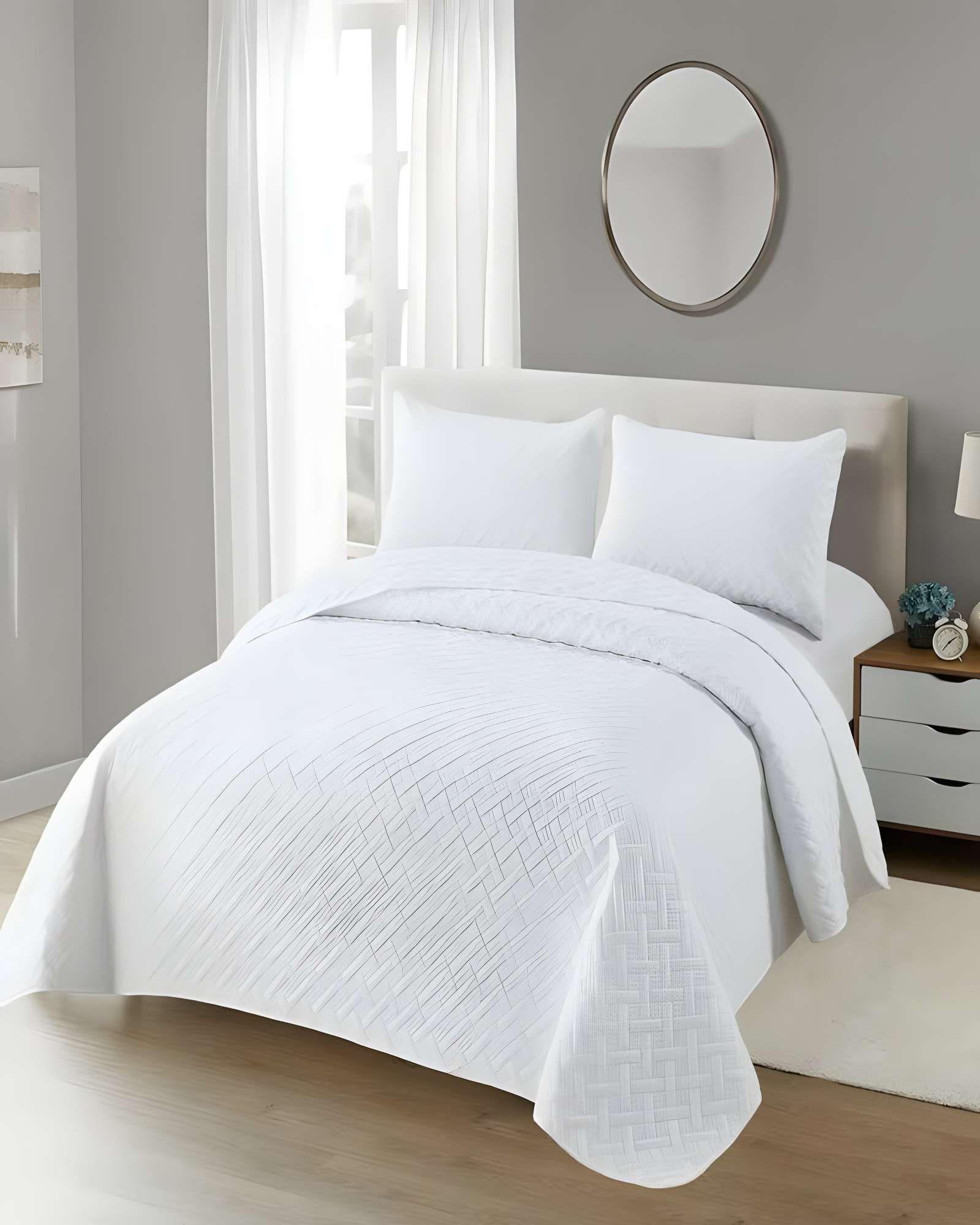 QUILT CUBRECAMA DE VERANO UNICOLOR 2 PLAZAS A1-2