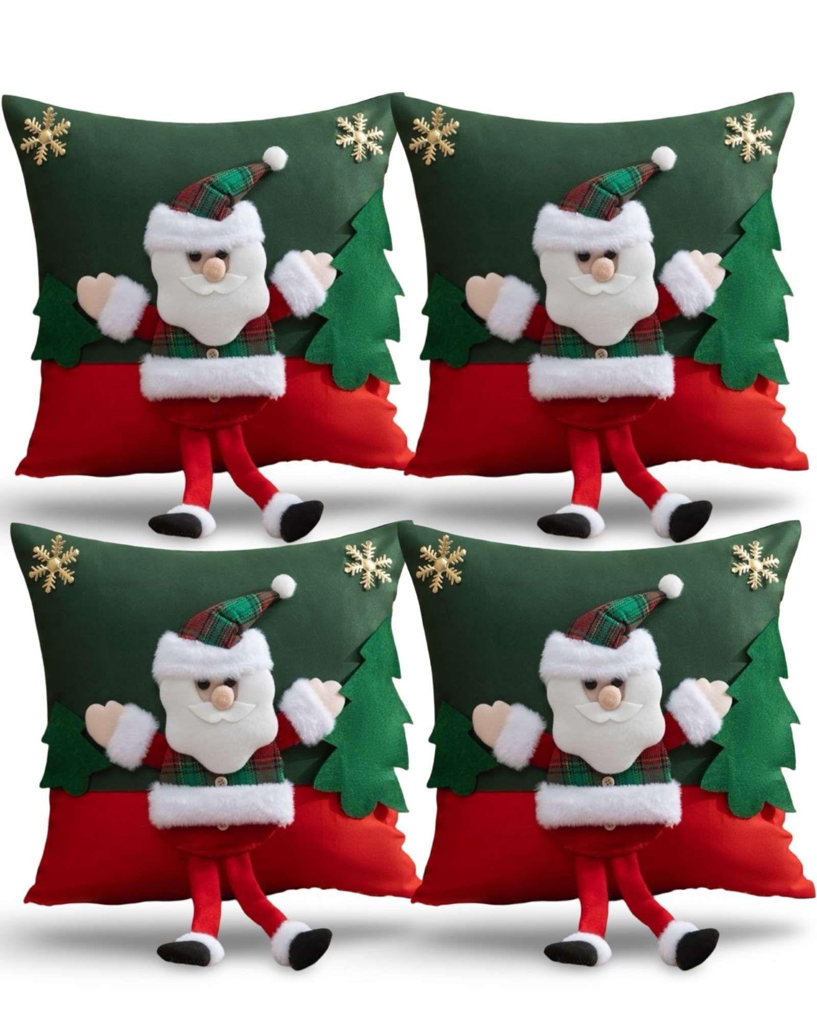 PACK DE 4 FUNDAS DE COJIN PARA NAVIDAD 3D   B6-0