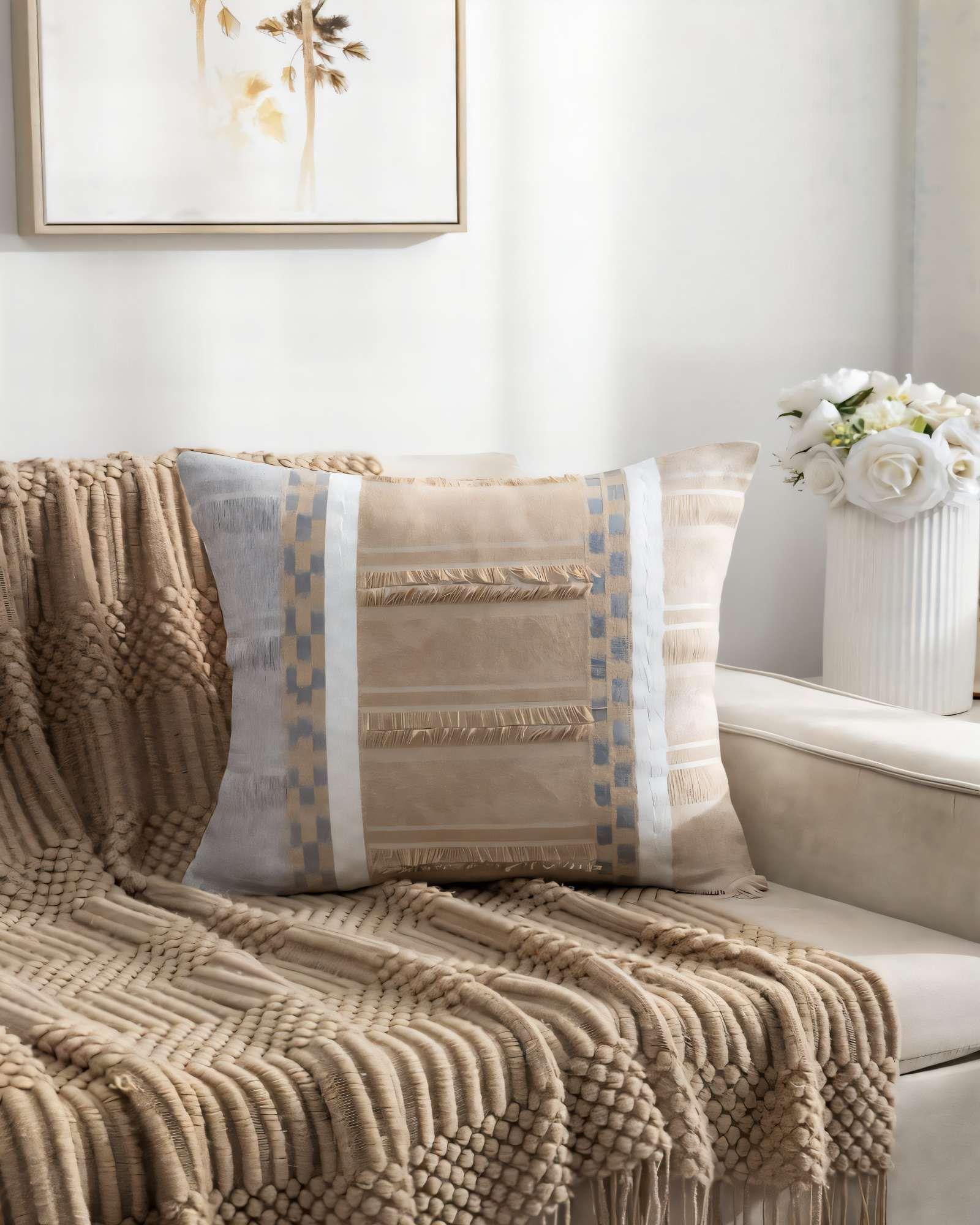 SET DE 4 FUNDAS DE COJIN 45CMX45CM  EMPALME ROMBO 4-3