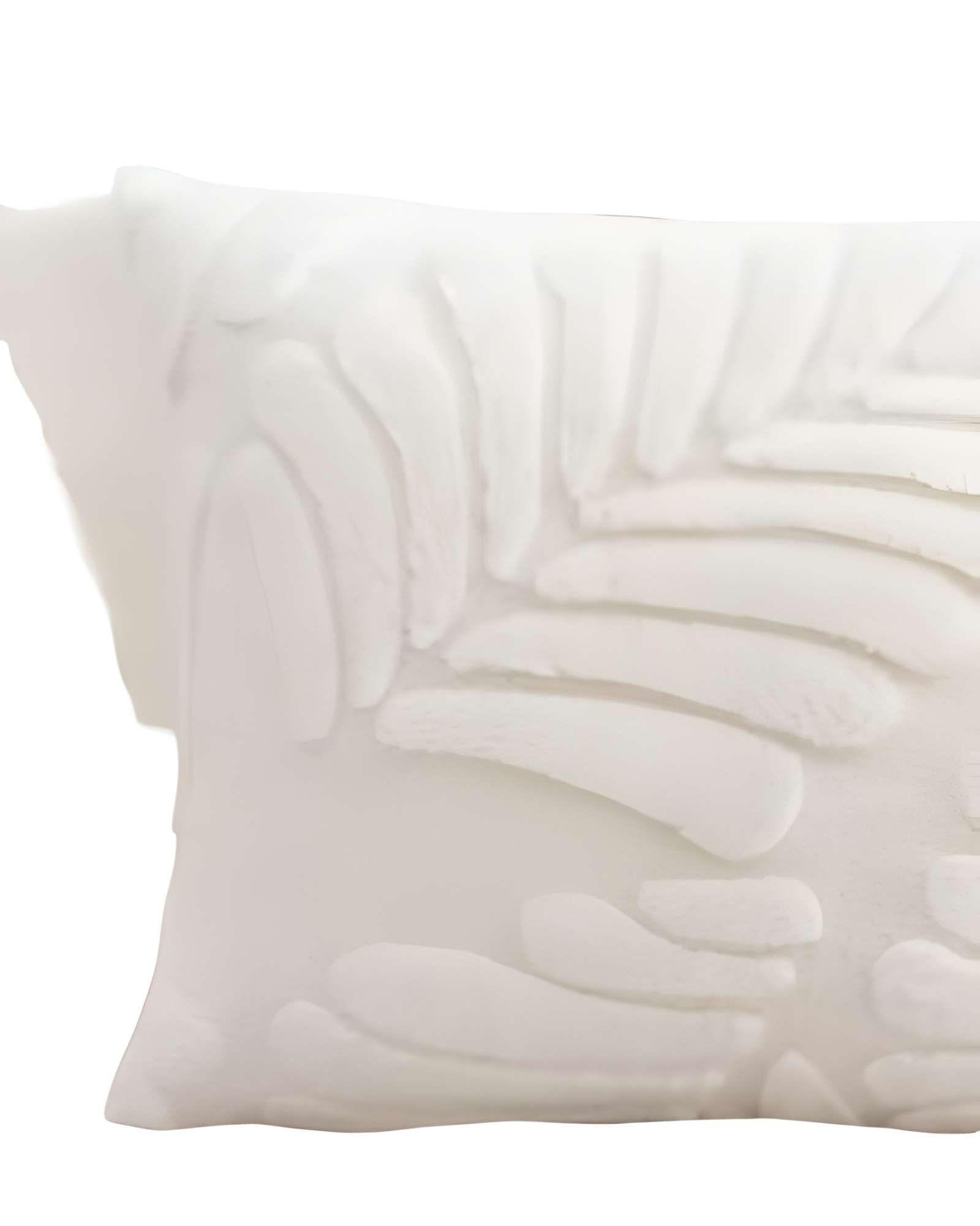 SET DE 4 FUNDAS PELUDAS DE HOJA MODERNA 45X45 BLANCO-1