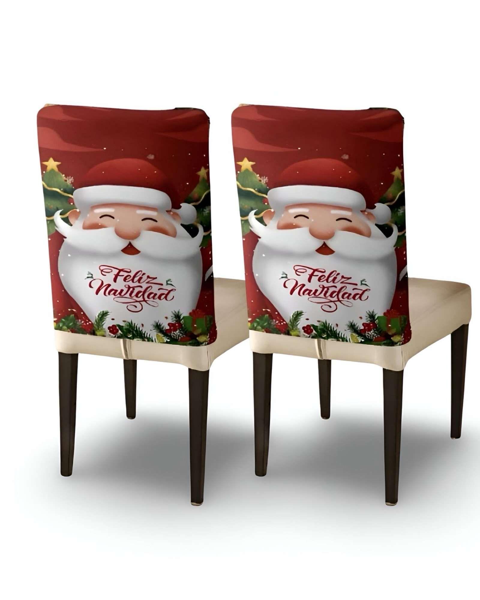 PACK DE 6 FUNDAS DE RESPALDO DE SILLAS DE NAVIDAD N24-2